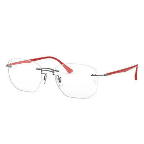 Ray Ban RB8757 1192 Grey Red Eyeglasses Optical Frame RX RX8757 53-18 - Frame: Gunmetal Red, Lens: Demo