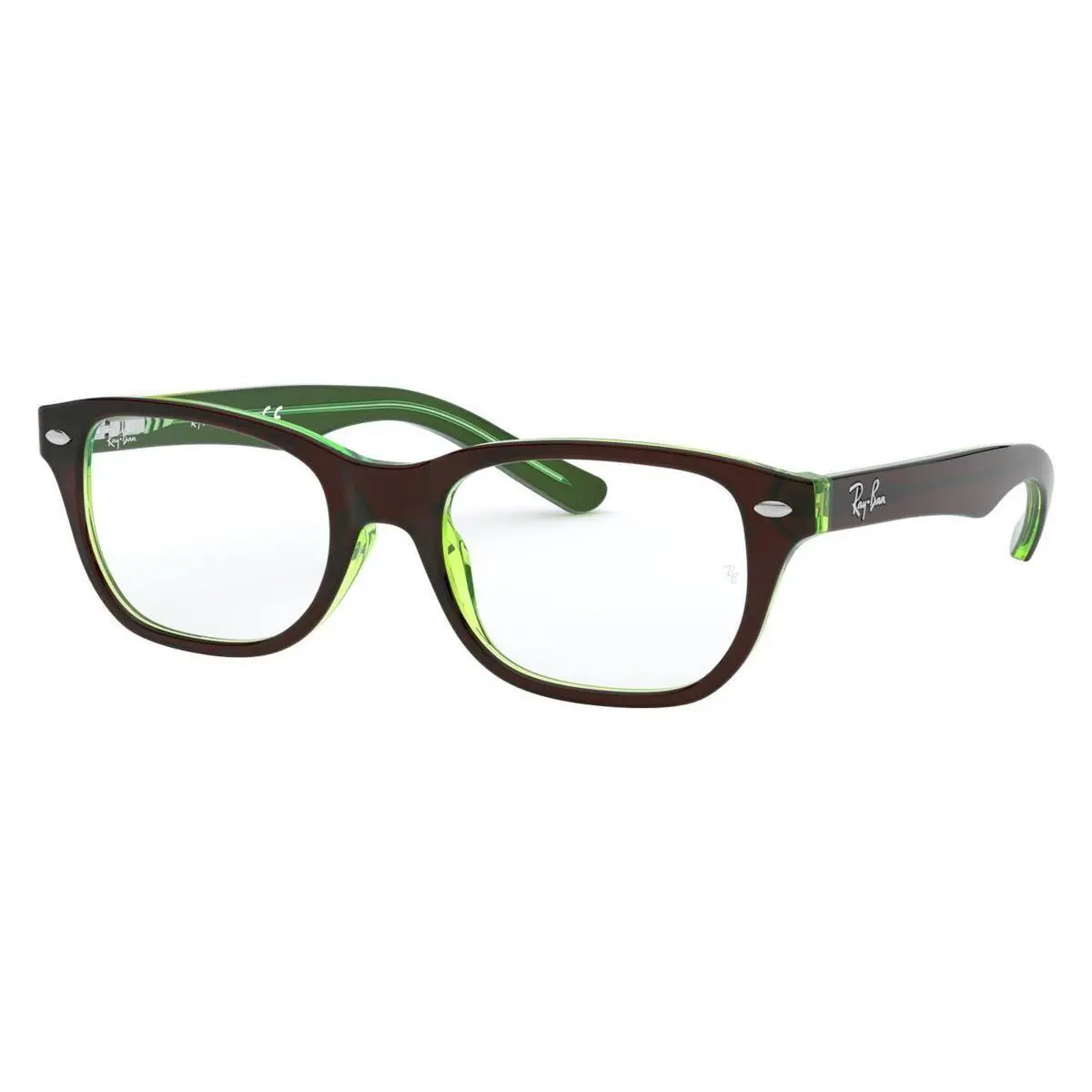 Ray-ban Junior RB1555 3665 Brown On Green Fluorescent 46-16-130