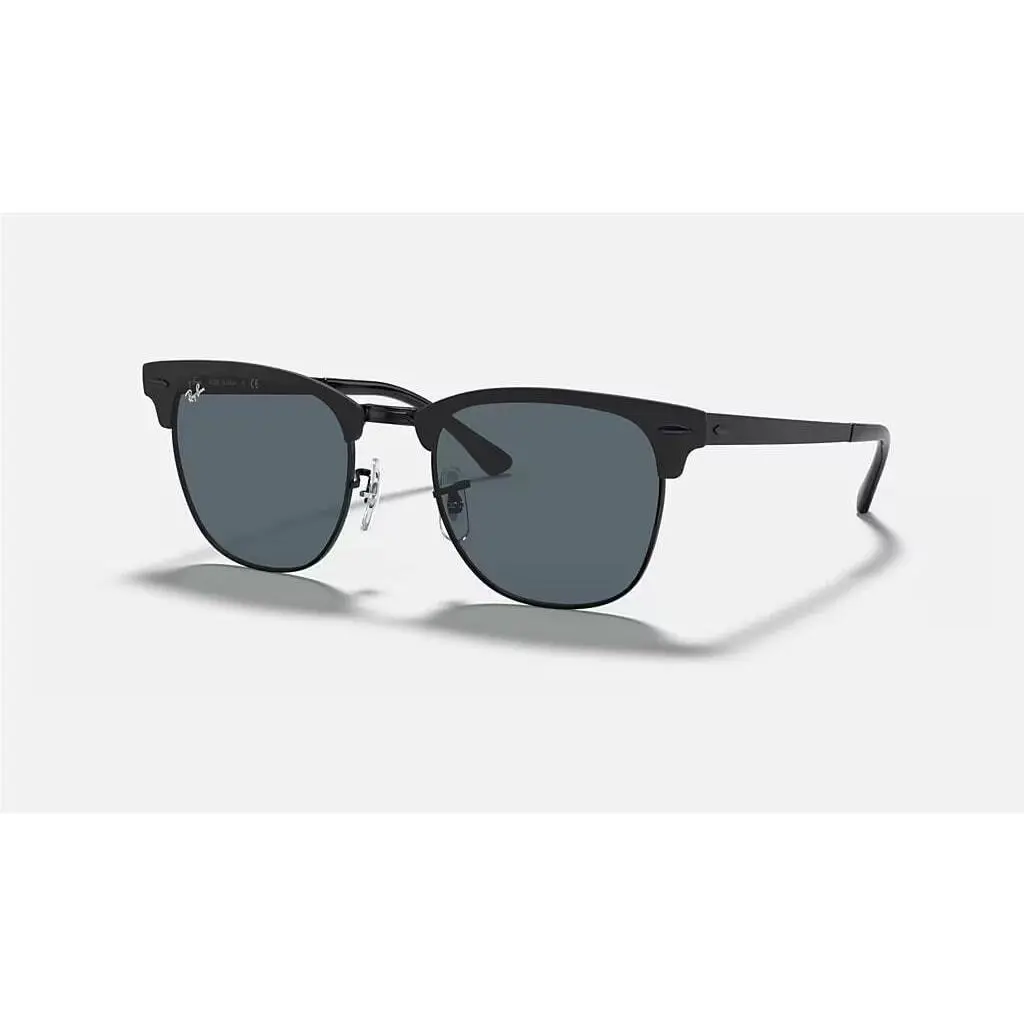 Ray-ban Clubmaster Metal Matte Black/blue 51 mm Sunglasses RB3716 186/R5 51-21