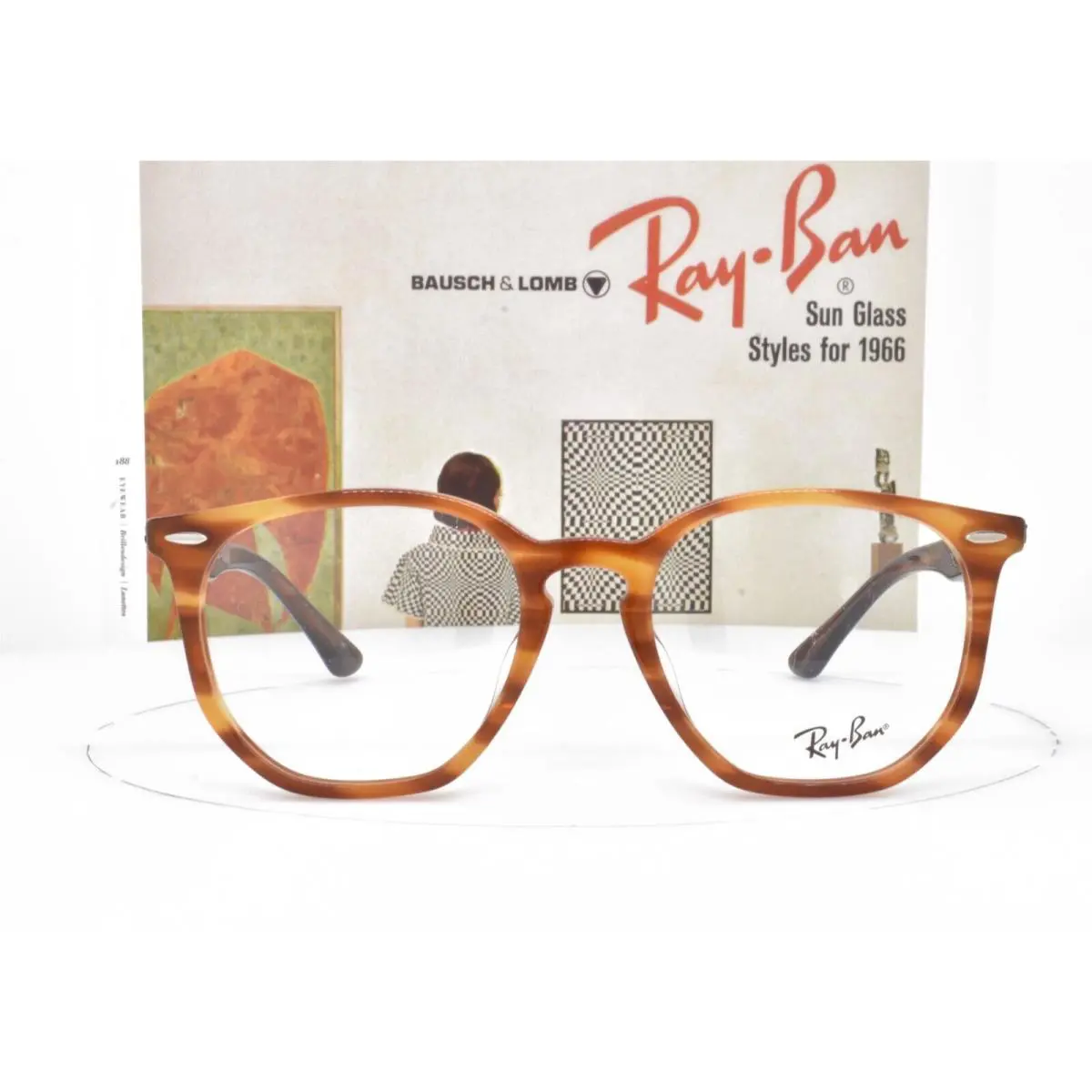 Ray-ban Eyeglasses Brown Havana Blue 52-19-145 Asian Fit 7151F 5799