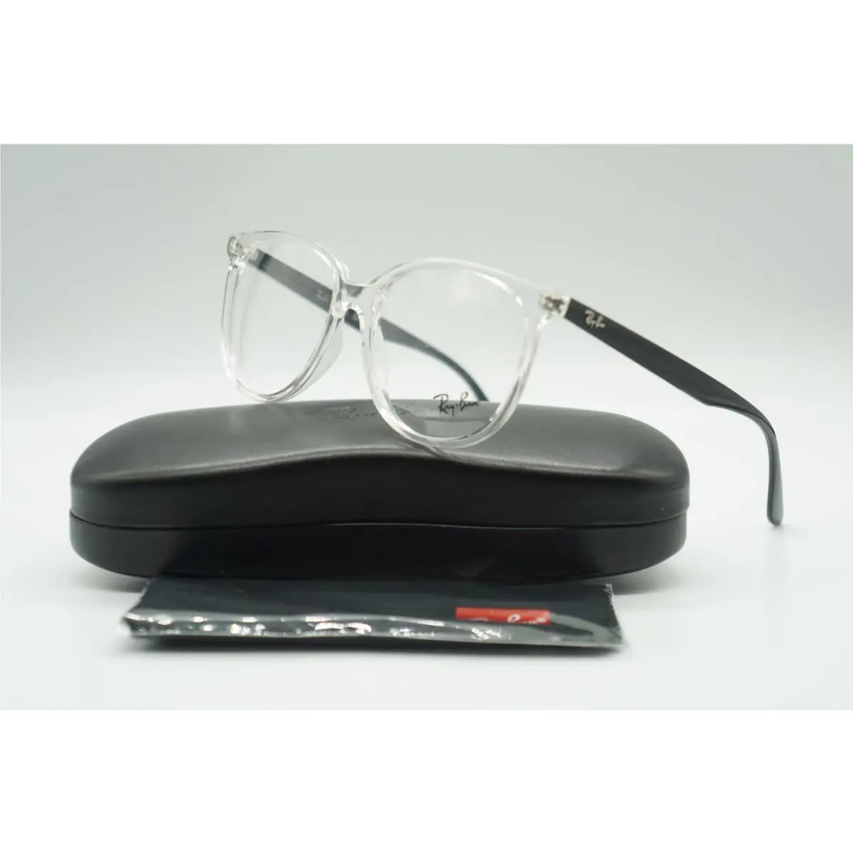 Ray Ban RB 4378V 5943 Transparent Black Eyeglasses Frame RX 54-16