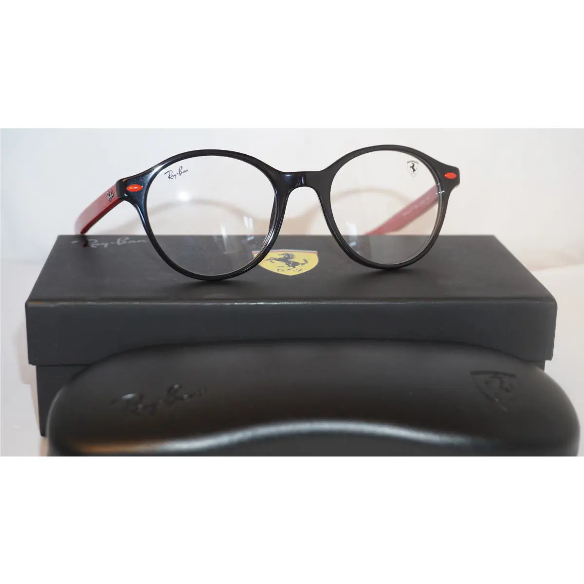 Ray Ban Eyeglasses Ferrari Black Red RB5404-M F644 48 19 145