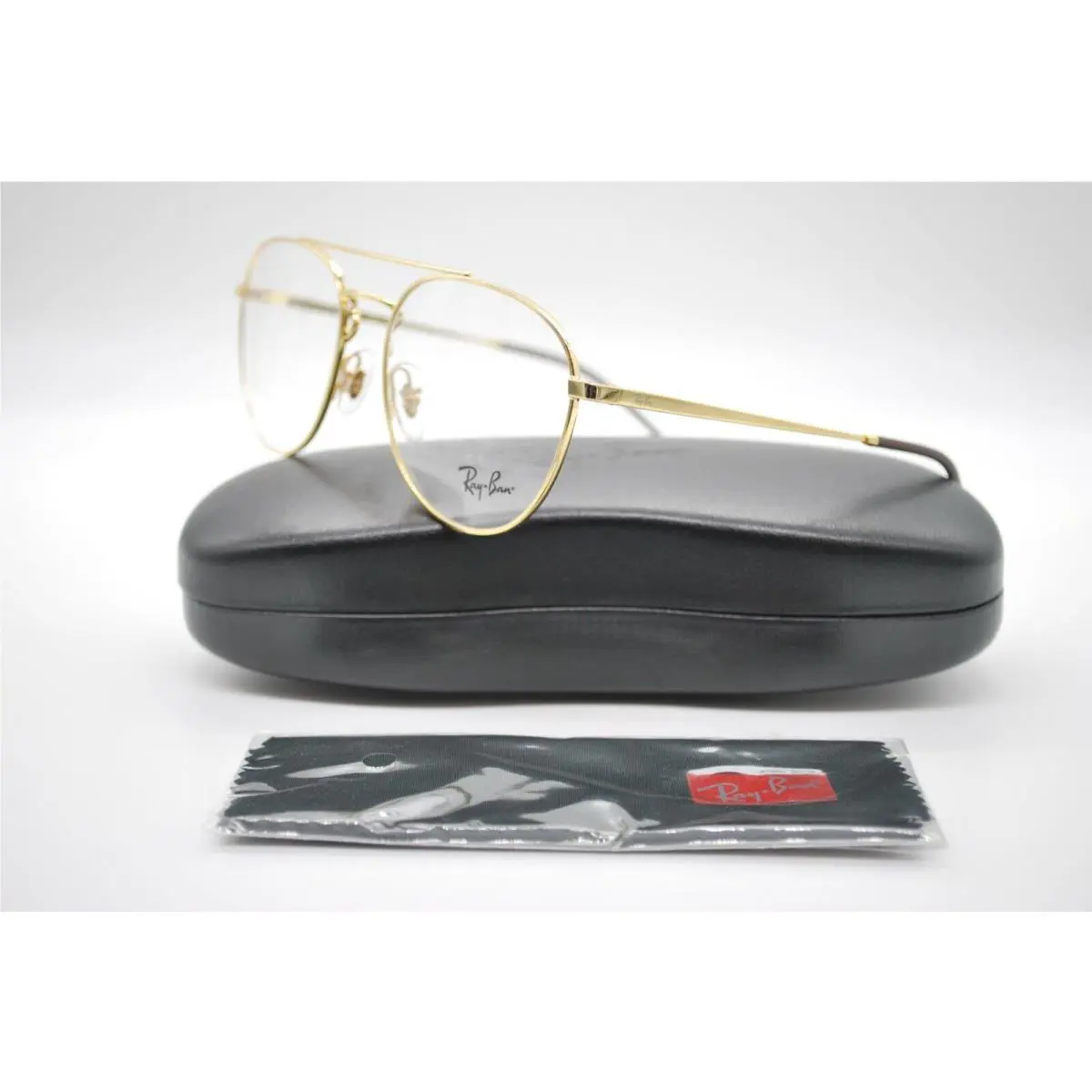 Ray Ban RB 6414 2500 Gold Brown Eyeglasses Frames RX 55-18