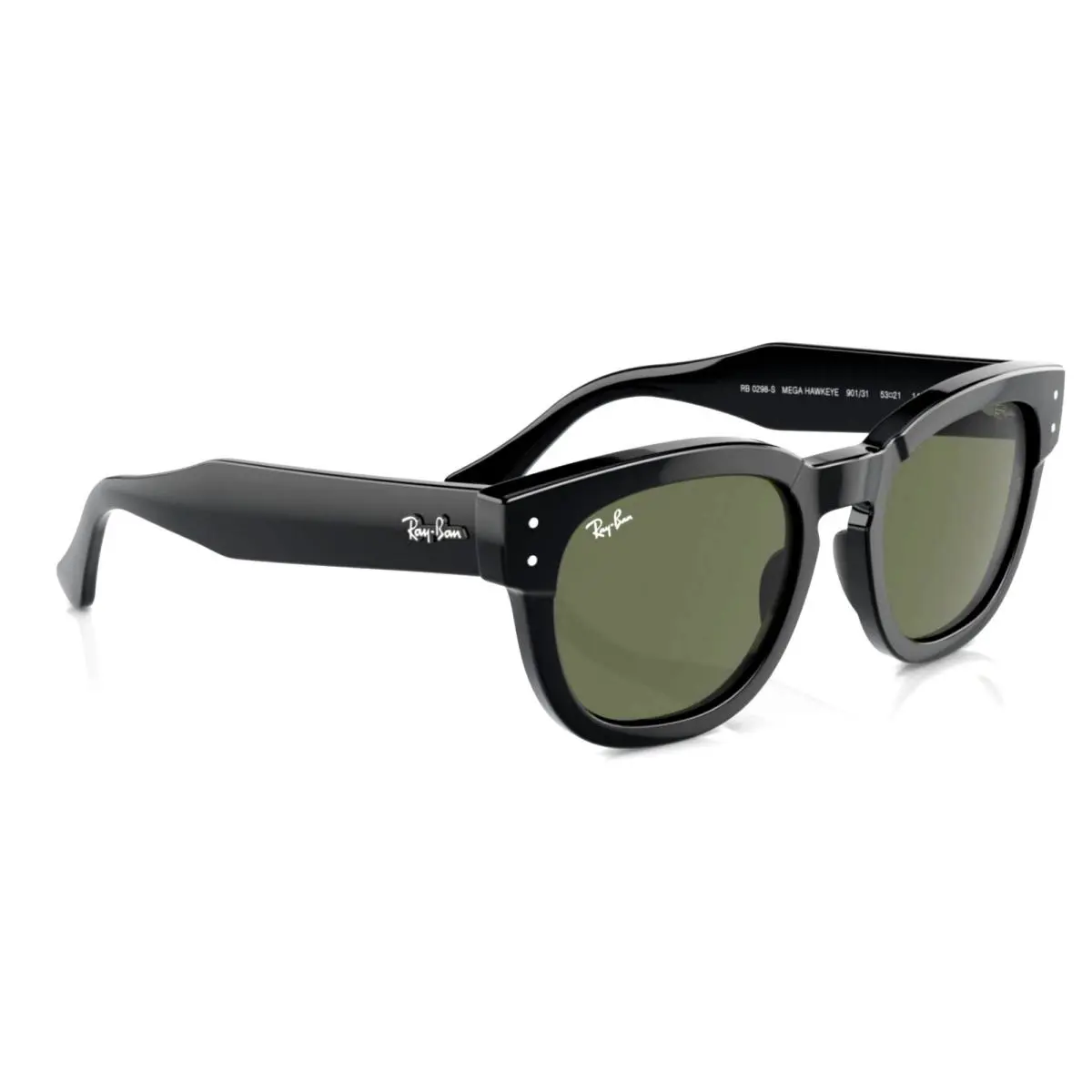 Ray-ban Mega Hawkeye Sunglasses RB 0298S 901/31 53-21 145 Black Frames G-15 Lens