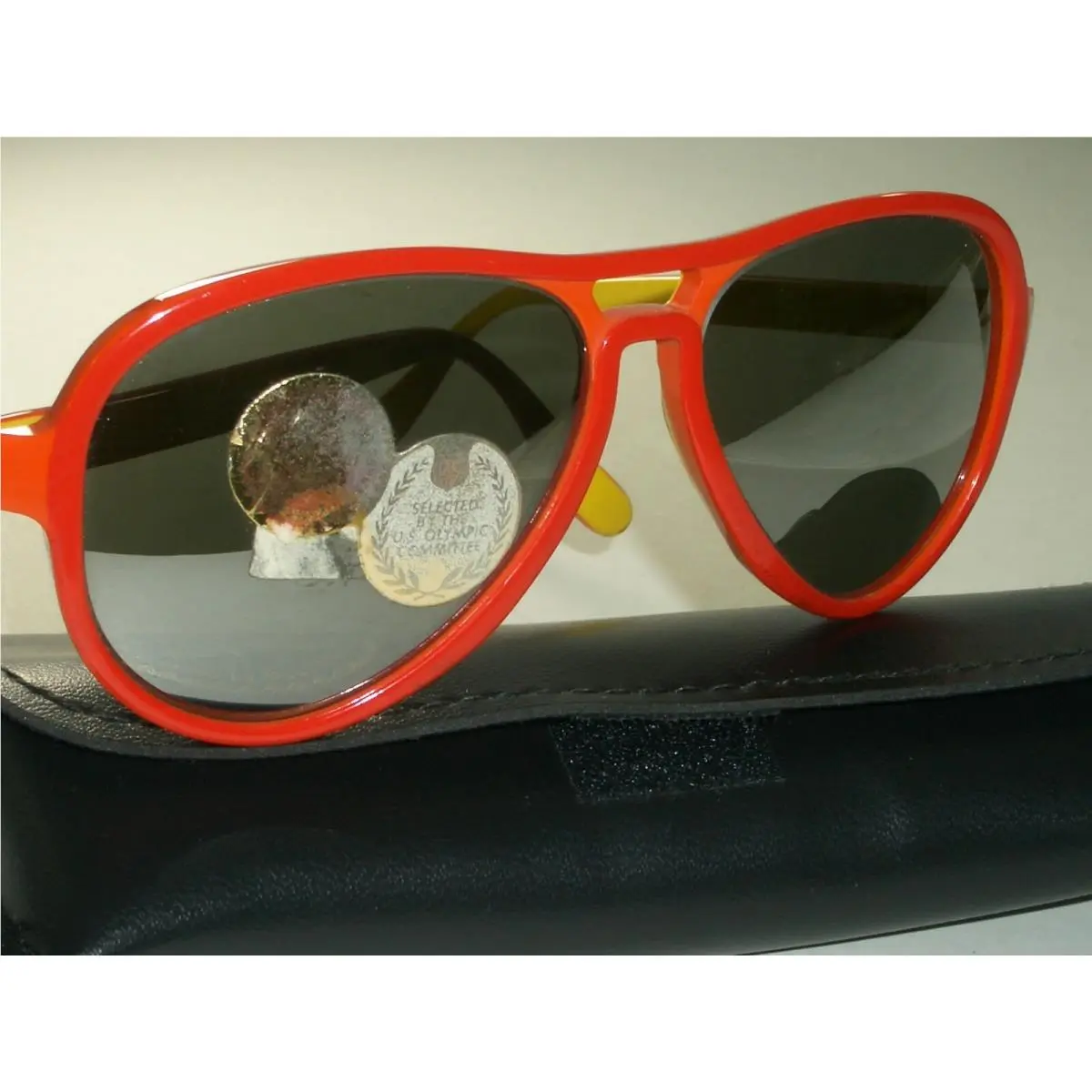 1960`s Vintage B L Ray Ban L2243 Yellow/red G31 Full Mirror Vagabond Sunglasses