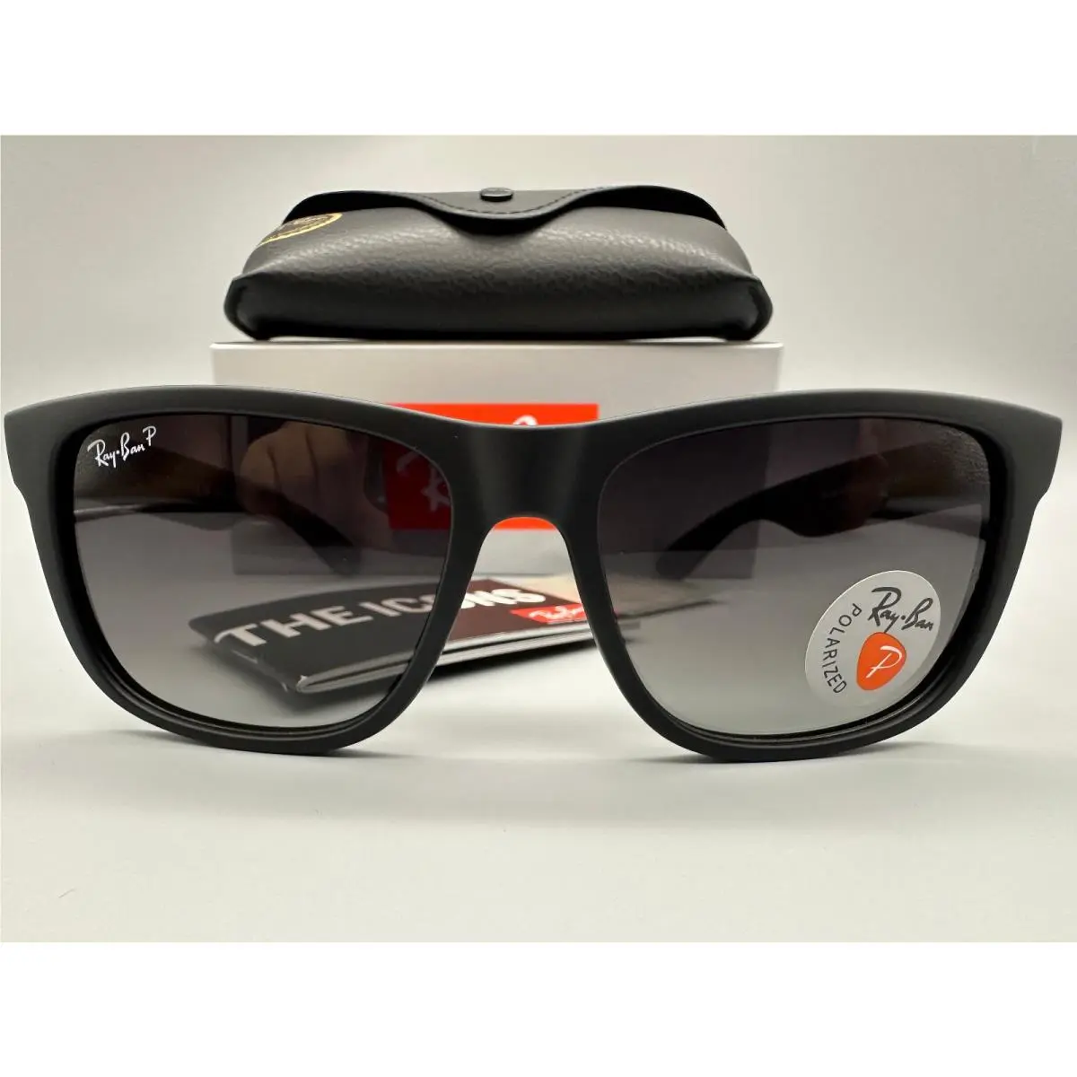 Ray-ban Justin Grey Gradient Polarized Men`s Sunglasses RB4165 622/T3 54mm