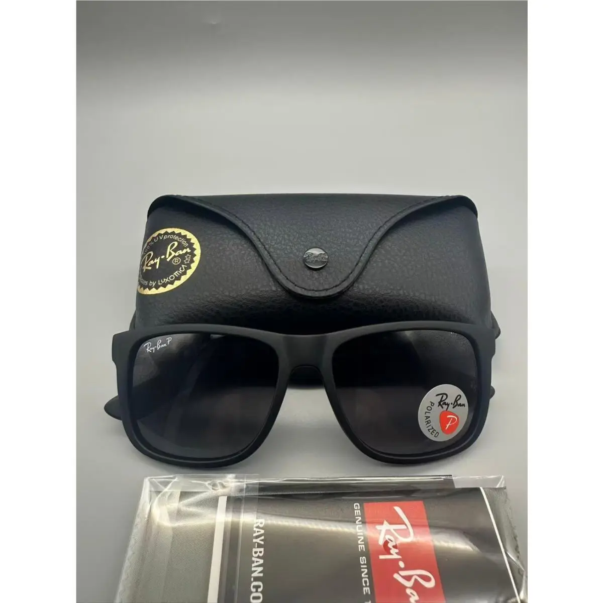 Ray-ban RB4165 Justin Classic Men`s Grey Polarized Sunglasses 54mm