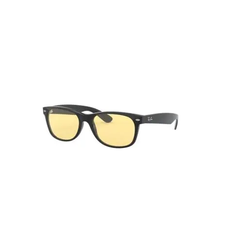 Ray-ban Ray Ban New Wayfarer Ray Ban Wayfarer RB2132F Asin Fit 601/R6 Polished Black W/yellow 55mm