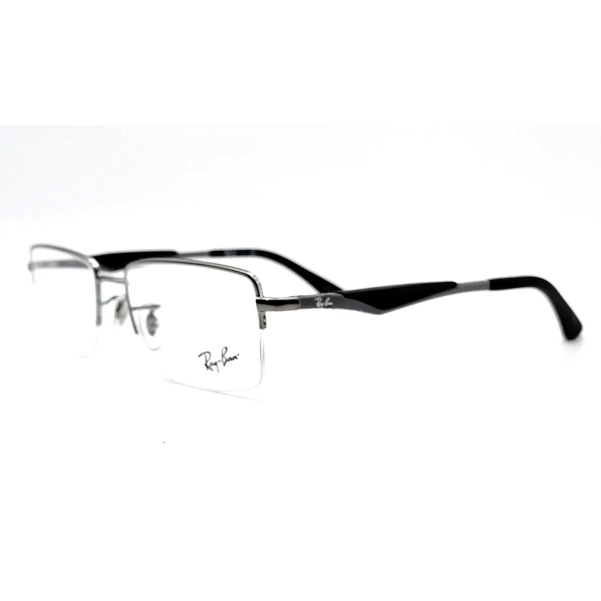Ray-ban Eyeglasses RB 6285 2502 53-18 Gunmetal Black Semi-rimless Frames