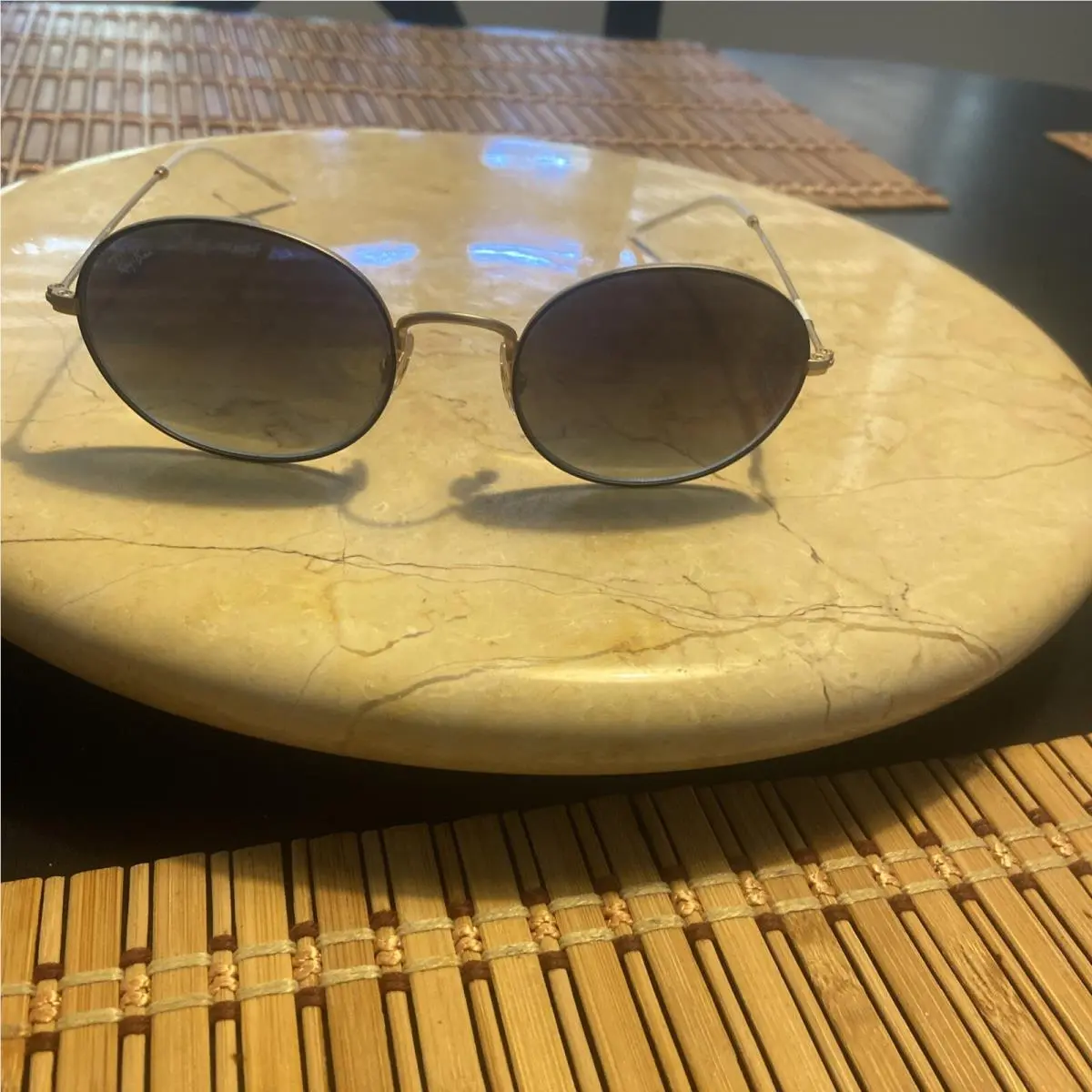 Ray Ban Sunglasses Rb 3594 9114u 053/20 Gold Blk Stylish Gry Grd No Box or Paper