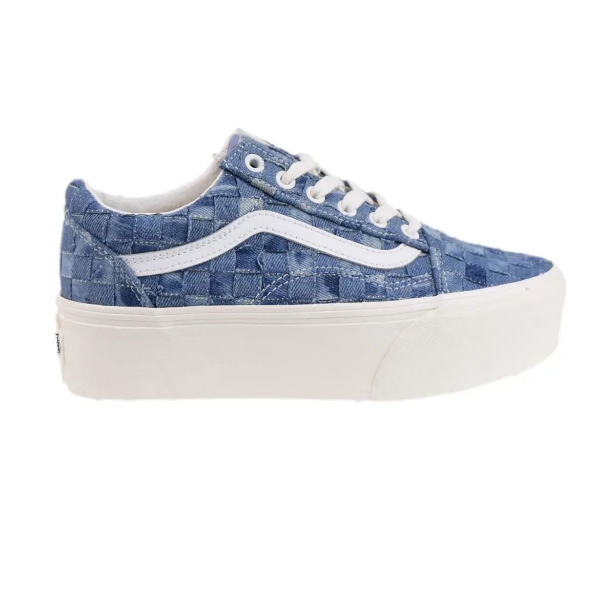 Vans Woven Old Skool Stackform Men`s Shoes Denim-multi vn0a7q5m-b6a - Denim-Multi