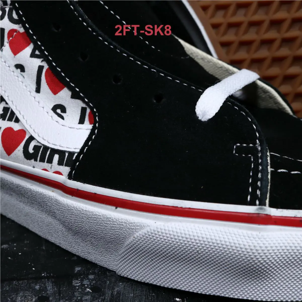 Vans shoes - VANS Sk8-Hi - HEARTS - White/Black 0