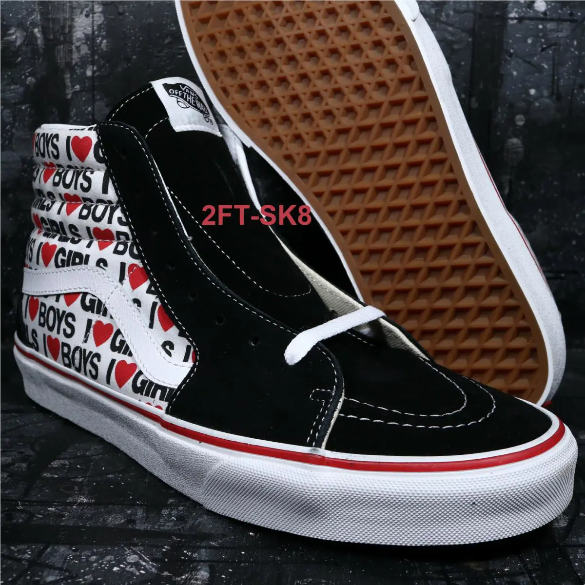 Vans shoes - VANS Sk8-Hi - HEARTS - White/Black 5