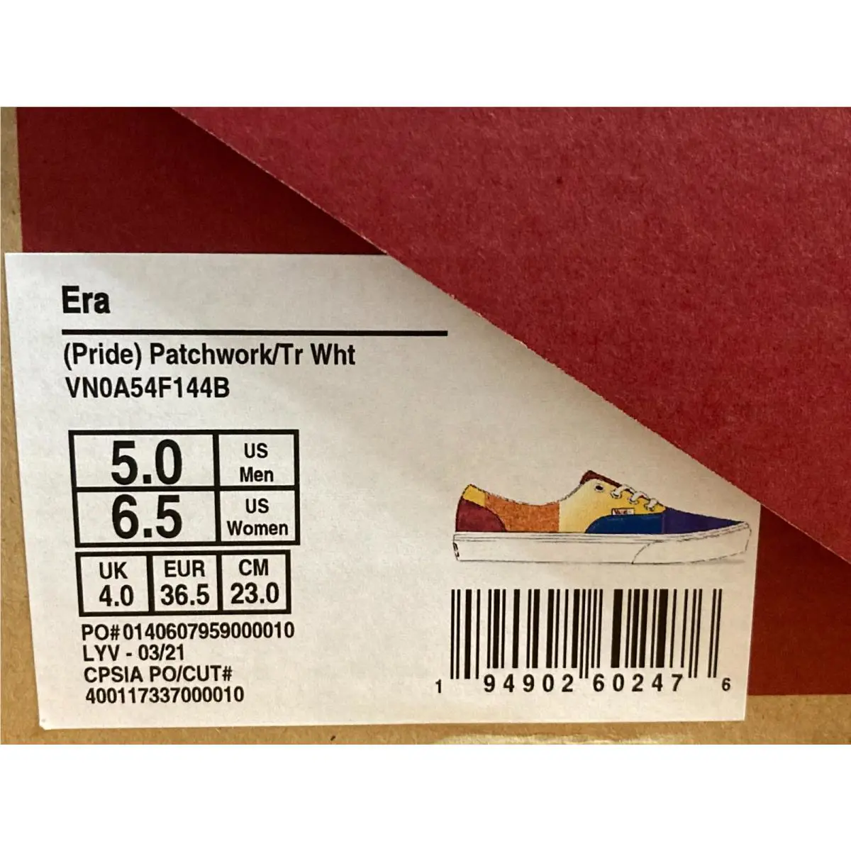 Vans shoes - VANS Era - Era - VN0A54F144B - Multicolor 46