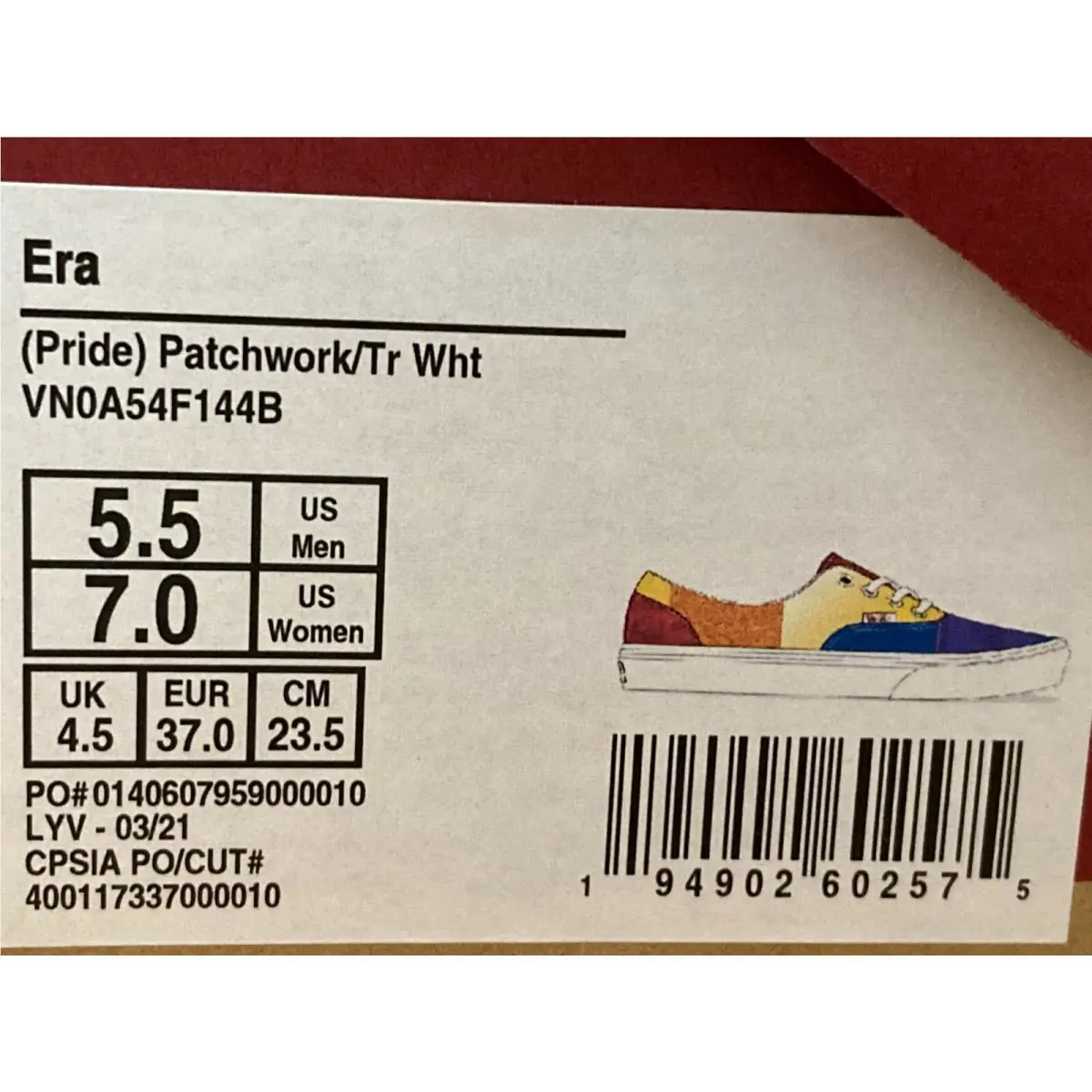 Vans shoes - VANS Era - Era - VN0A54F144B - Multicolor 34