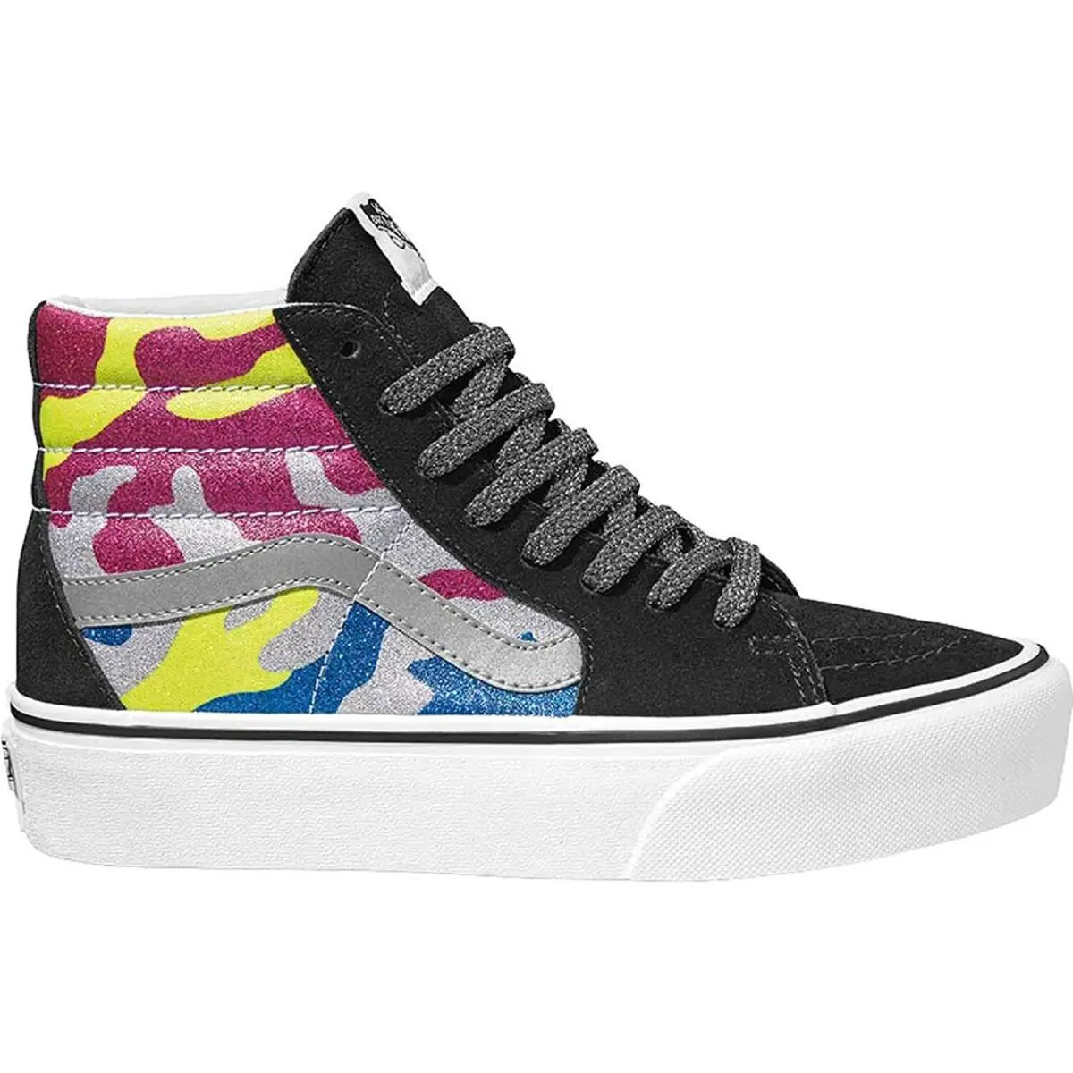 Vans SK8 HI Platform 2 After Dark Camo Skate Shoes Size Mens 6 Womens 7.5 - Multicolor