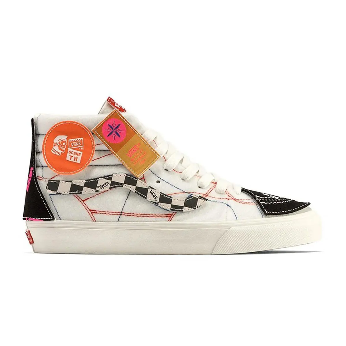 Vans shoes - VANS Sk8-Hi - VN0A4UX517O - Marshmallow/Multi-Color 4
