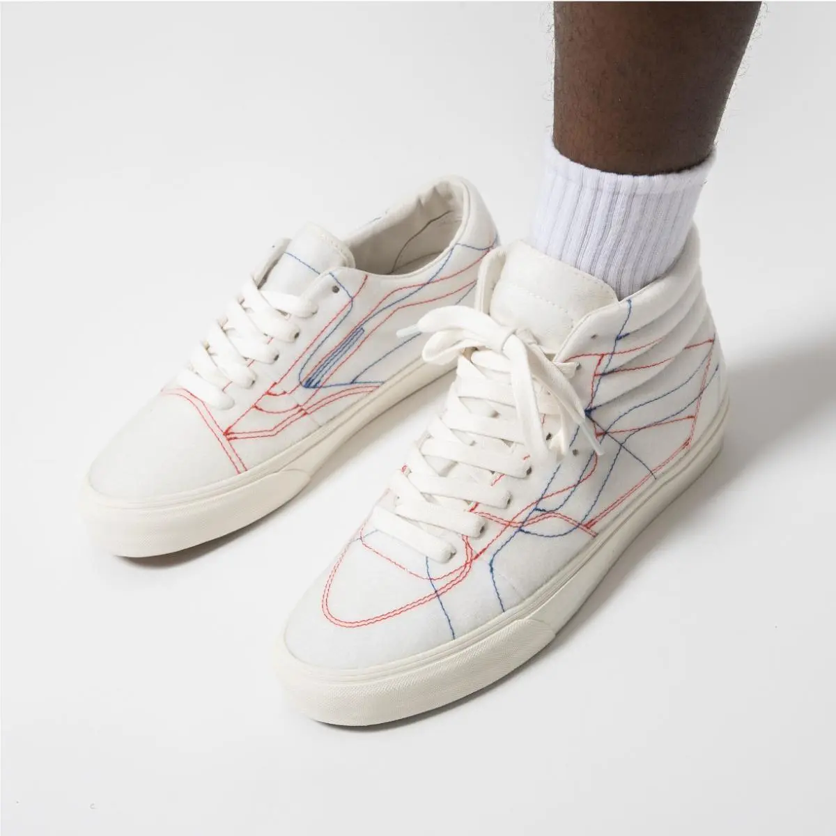 Vans shoes - VANS Sk8-Hi - VN0A4UX517O - Marshmallow/Multi-Color 11