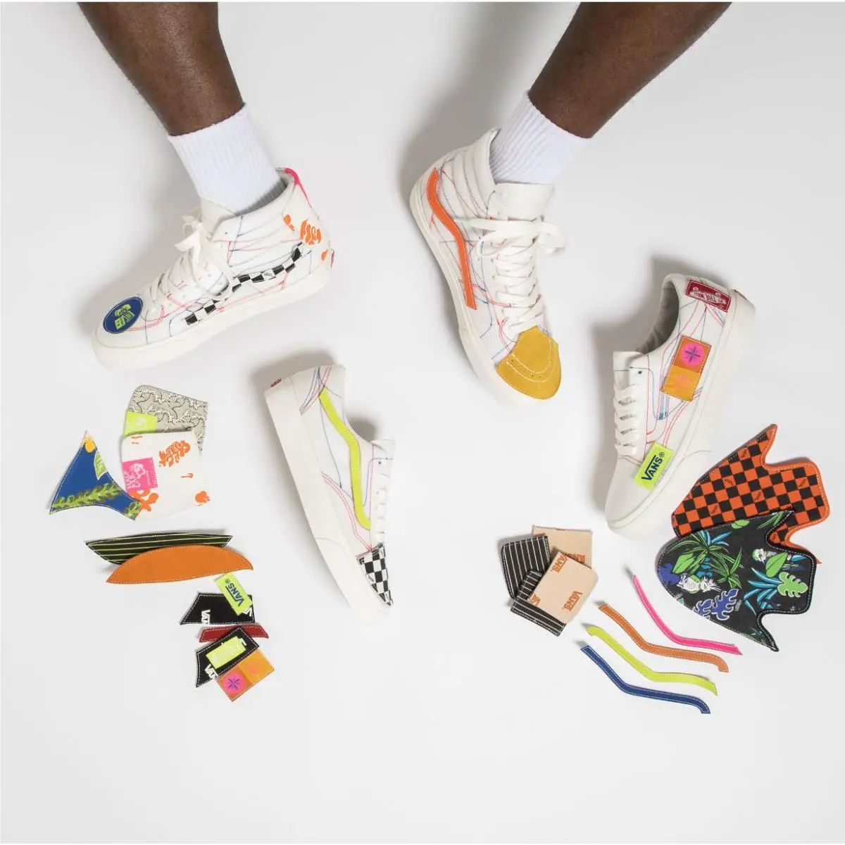 Vans shoes - VANS Sk8-Hi - VN0A4UX517O - Marshmallow/Multi-Color 14