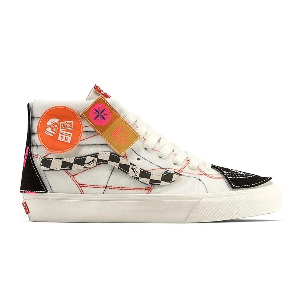 Vans shoes - VANS Sk8-Hi - VN0A4UX517O - Marshmallow/Multi-Color 13