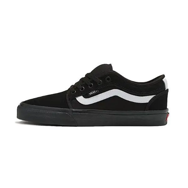 Vans Chukka Low Sidestripe Sneakers Black/black/white Skate Shoes - Black/Black/White