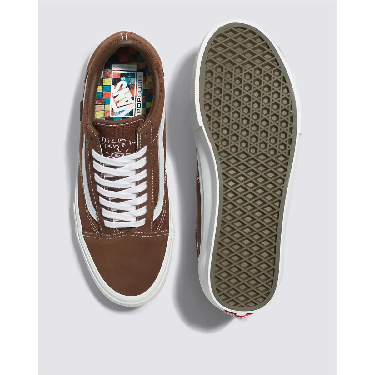 Vans shoes - VANS Skate Old Skool - Skate Old Skool - Brown/White 9