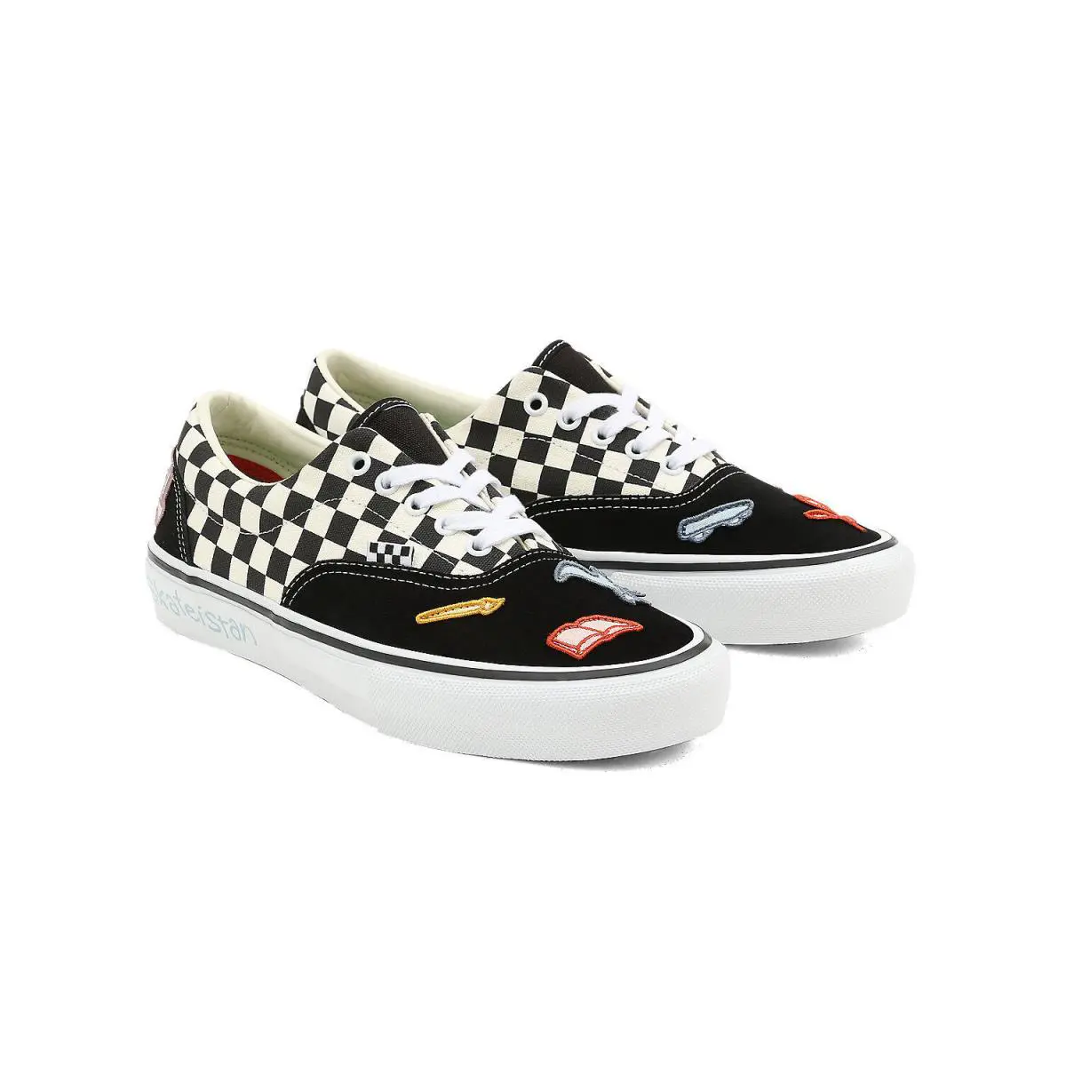 Vans Skate Era X Skateistan Skate Boarding Shoes Black White VN0A5FC989C - Multicolor