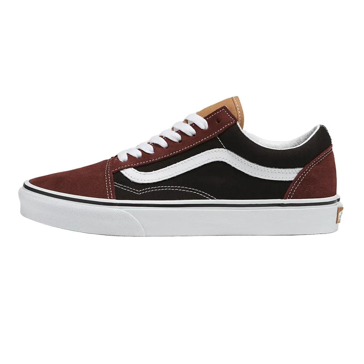 Vans U Old Skool Sneakers YS8 Color Block Black / Brown Men 5 Women 6.5