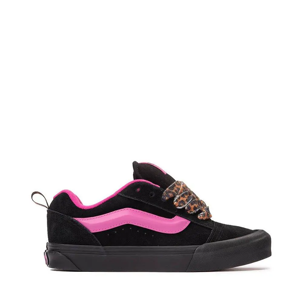 Vans Knu Skool Skate Shoe Sneaker Black Pink Leopard Womens 6-10 US 6