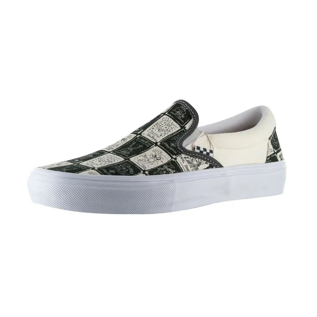Vans Daniel Johnston Skate Slip-on Sneakers Raven Skate Shoes - Raven