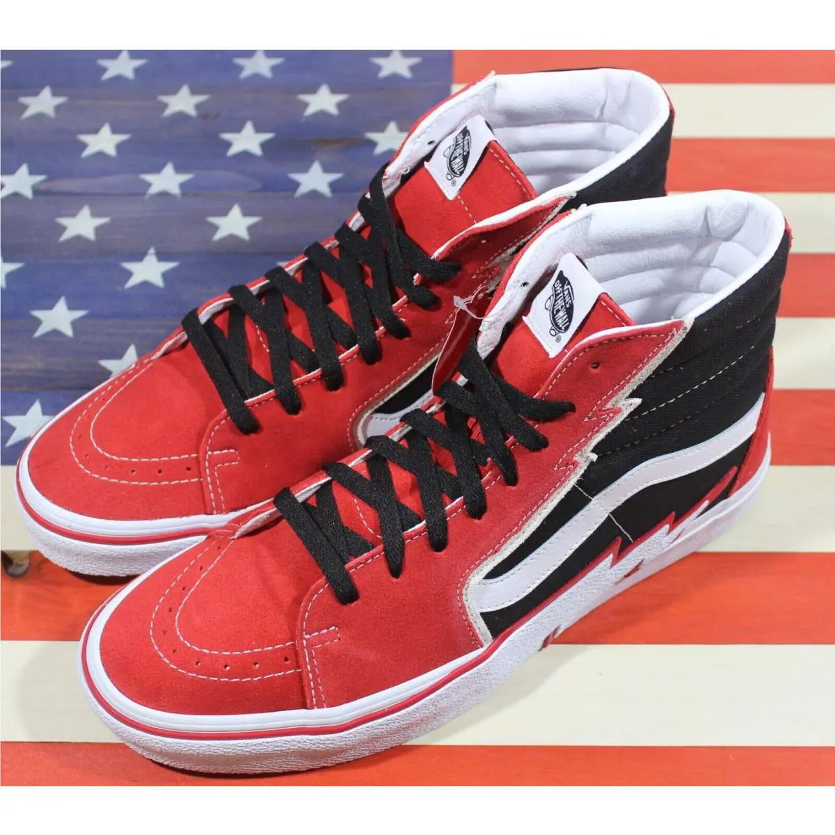 Vans shoes - VANS Sk8-Hi - VN0A5JIVYHU - Red, Manufacturer: Black/White/Checkerboard 8