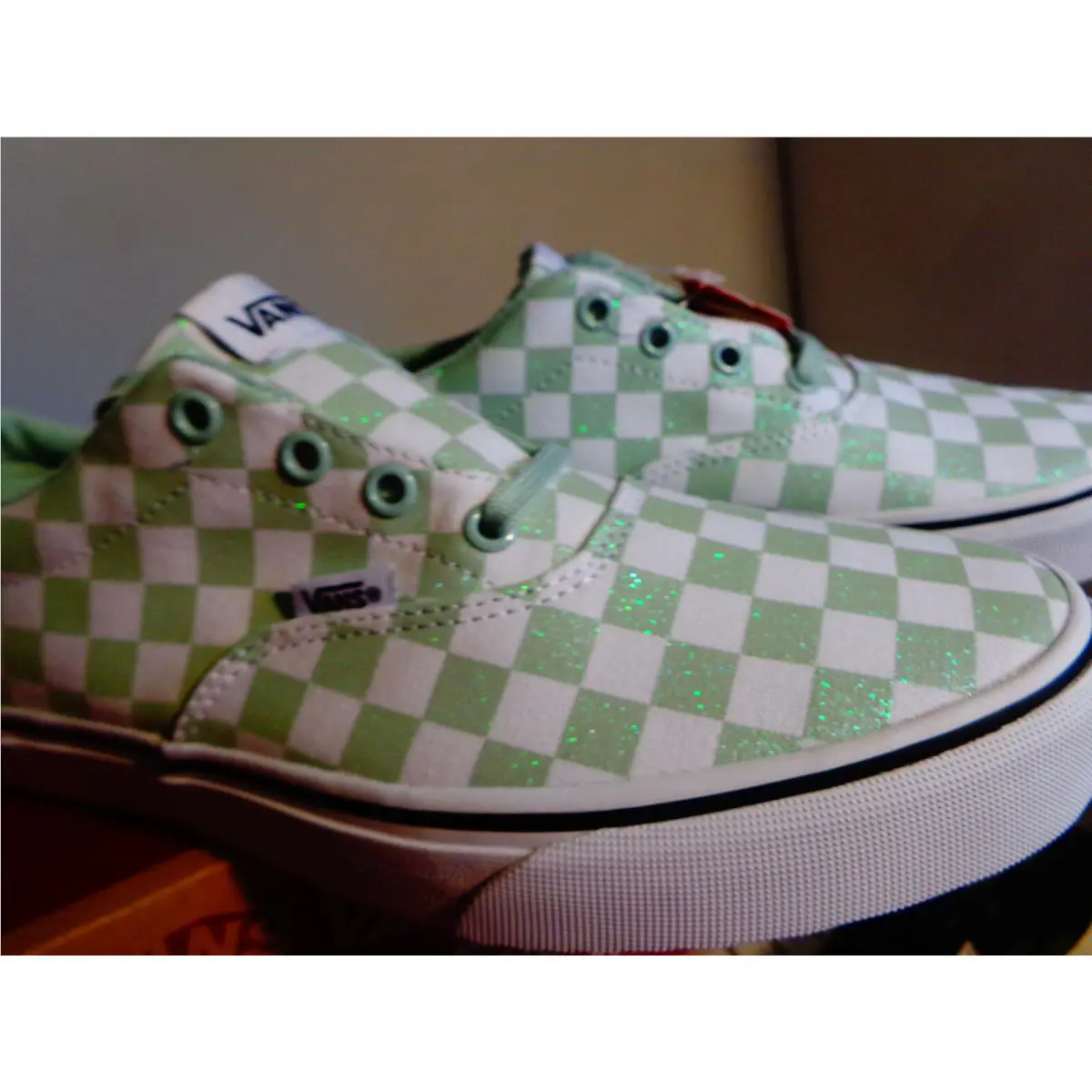 Vans shoes - DOHENY CHECKERBOARD - DOHENY CHECKERBOARD - VN0A3MVZSZW - LIME/ WHITE 7