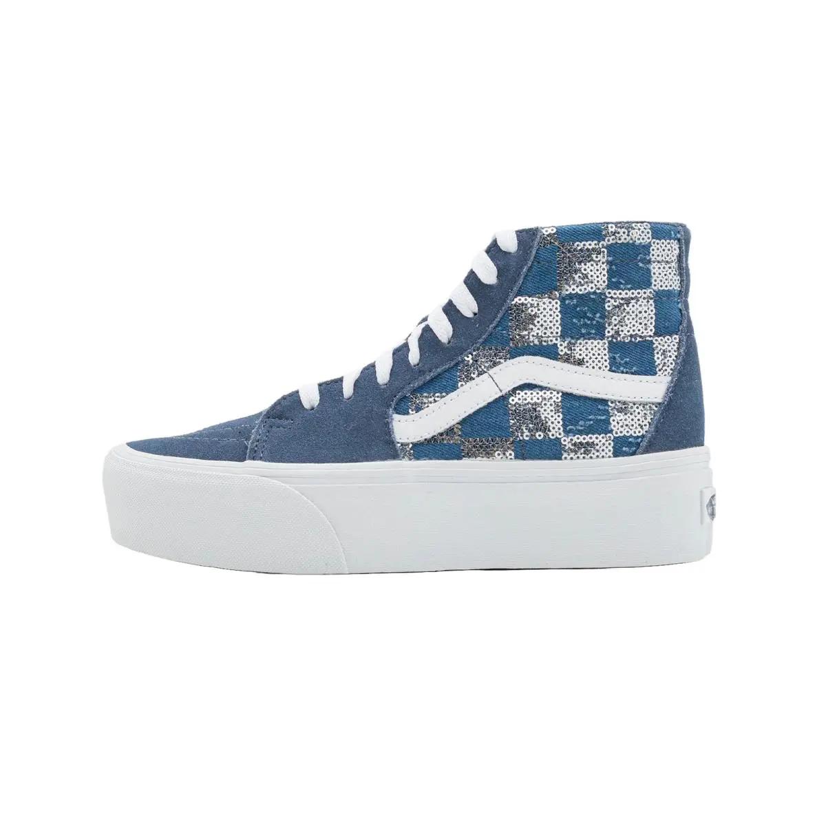 Vans FU SK8-HI Tapered Stackform Sneakers Ahu Glimmer Check Vintage Indigo