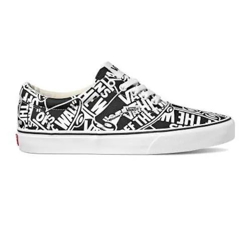 Vans Men`s Dohe Sneakers Casual Low Top Canvas Shoes Black/White
