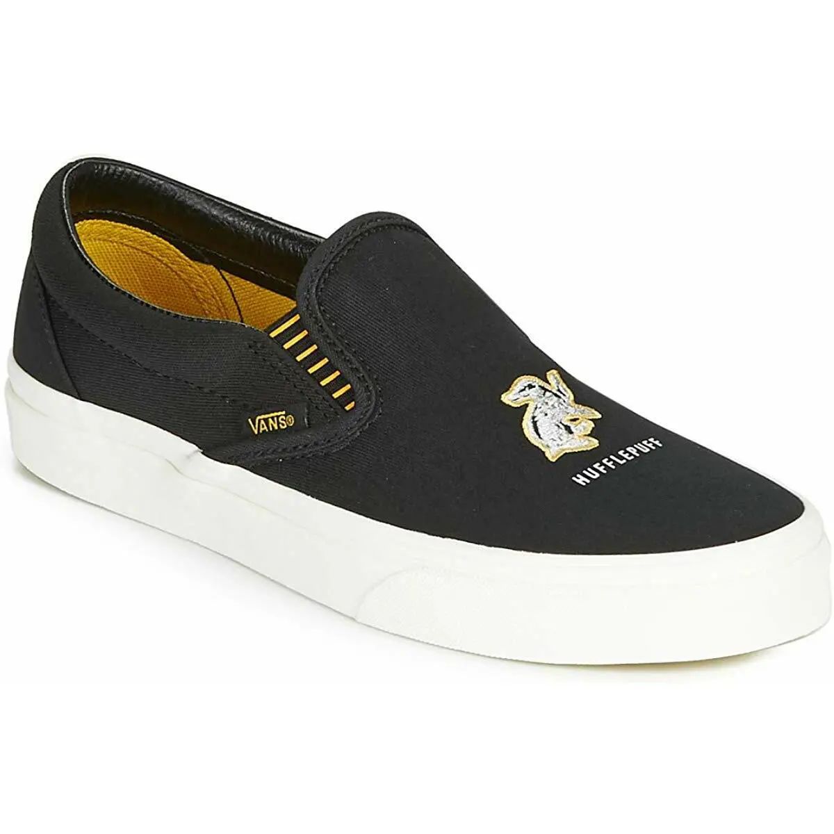Vans x Harry Potter Unisex Classic Slip-on Sneakers Hufflepuff/ Black 10 11 - Black
