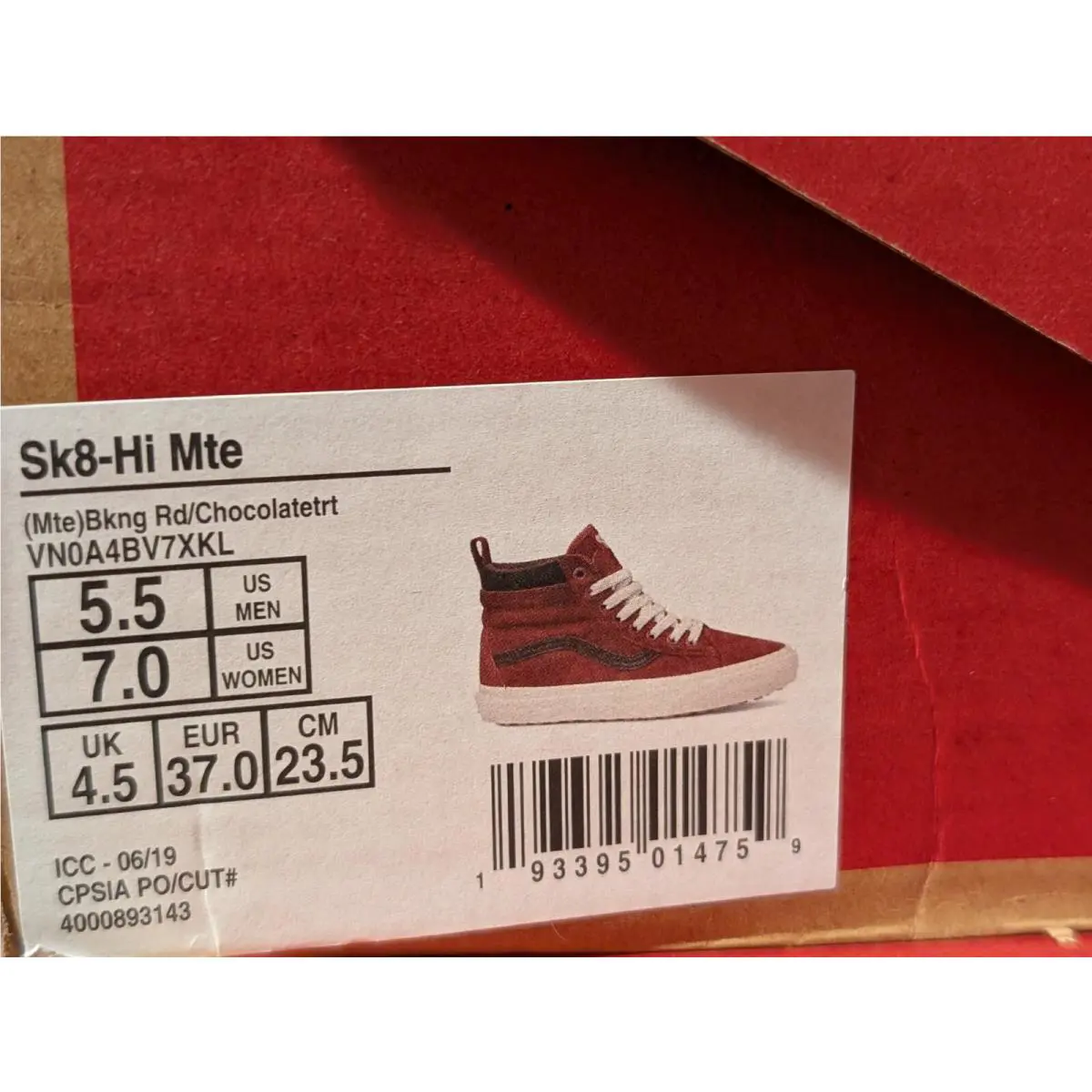 Vans shoes - Vans Sk8-Hi Mte - Mte - VN0A4BV7XKL - Burgundy//Chocolate 16