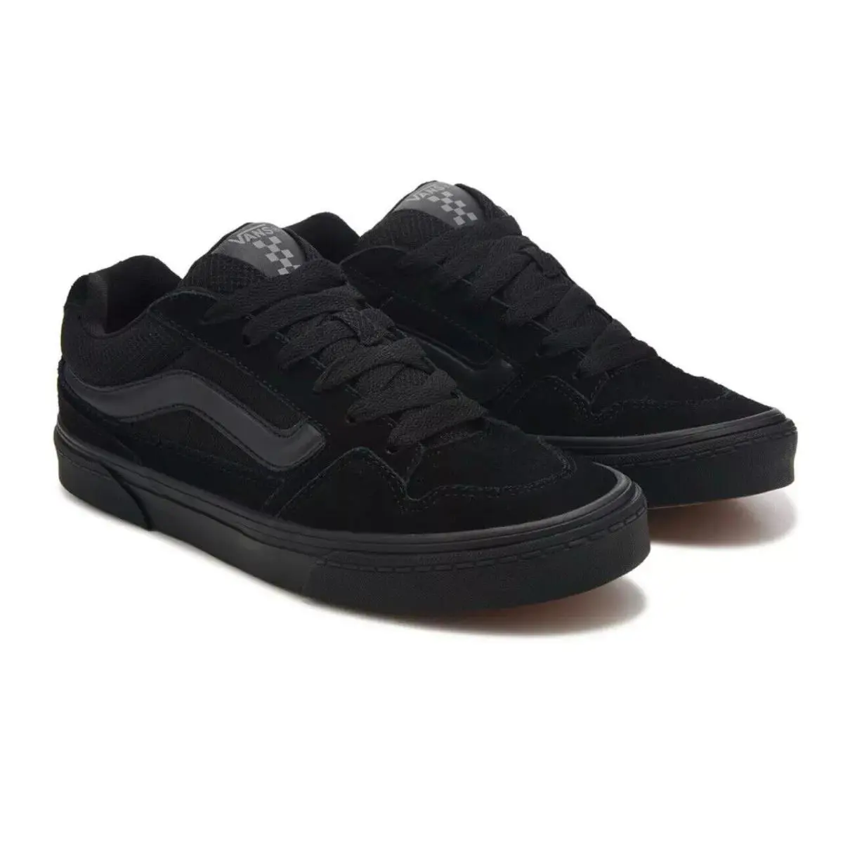 Vans Caldrone Suede Men s Shoes Triple Black VN000CXBKA - Black