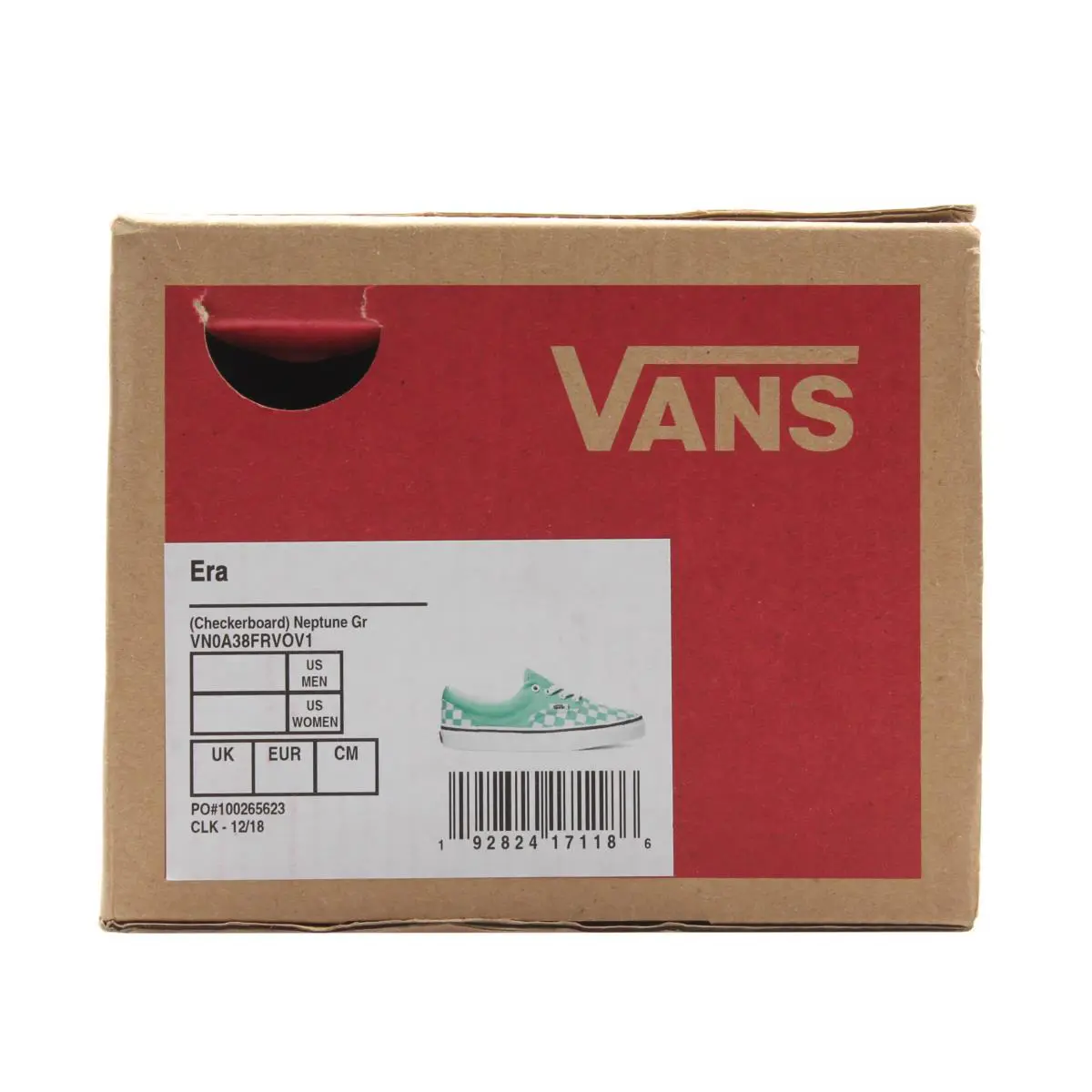 Vans shoes - VN0A38FRVOV - VN0A38FRVOV - Checkerboard - Neptune Green/True White 5