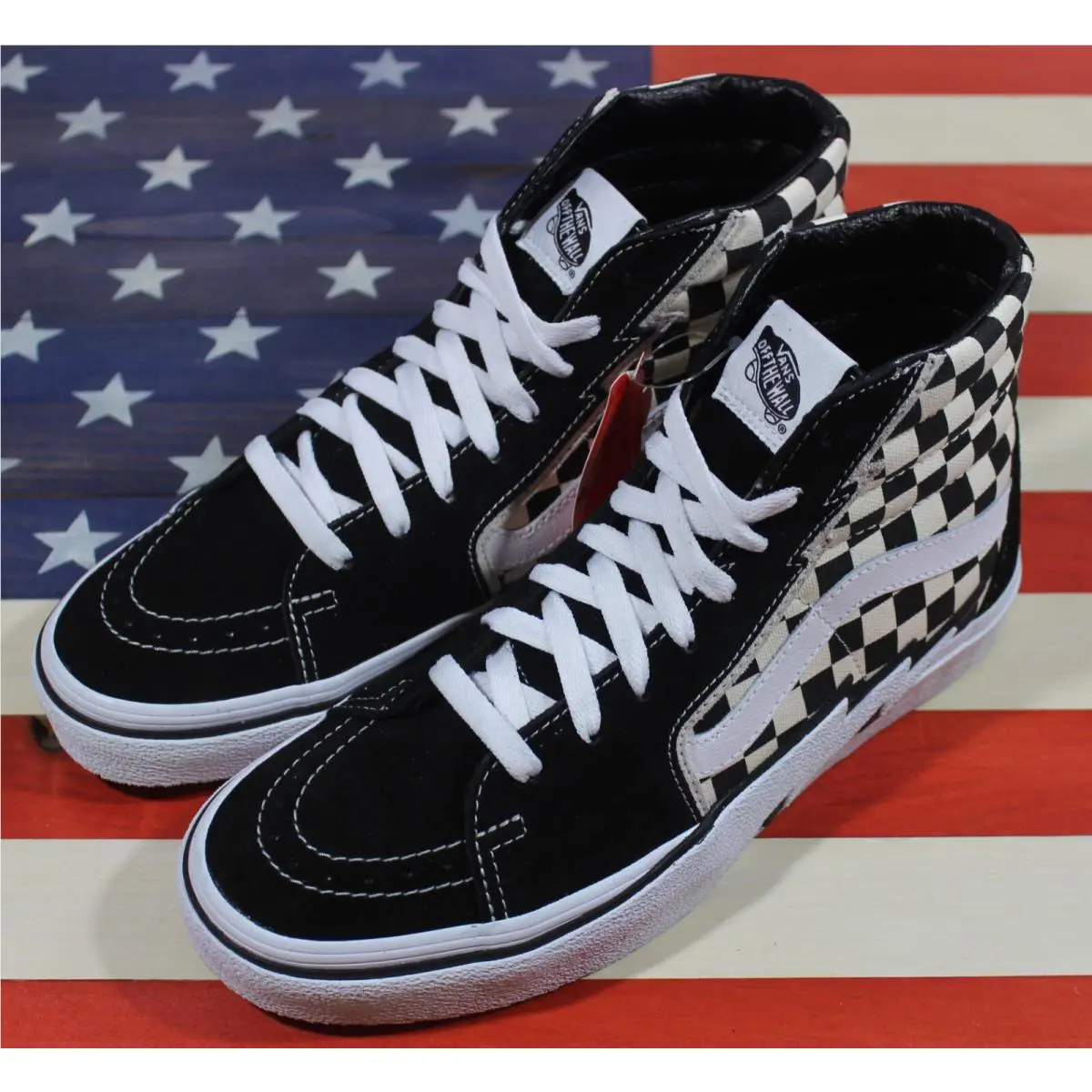 Vans shoes - VANS Sk8-Hi - VN0A5JIVA04 - Black, Manufacturer: Black/White/Checkerboard 20