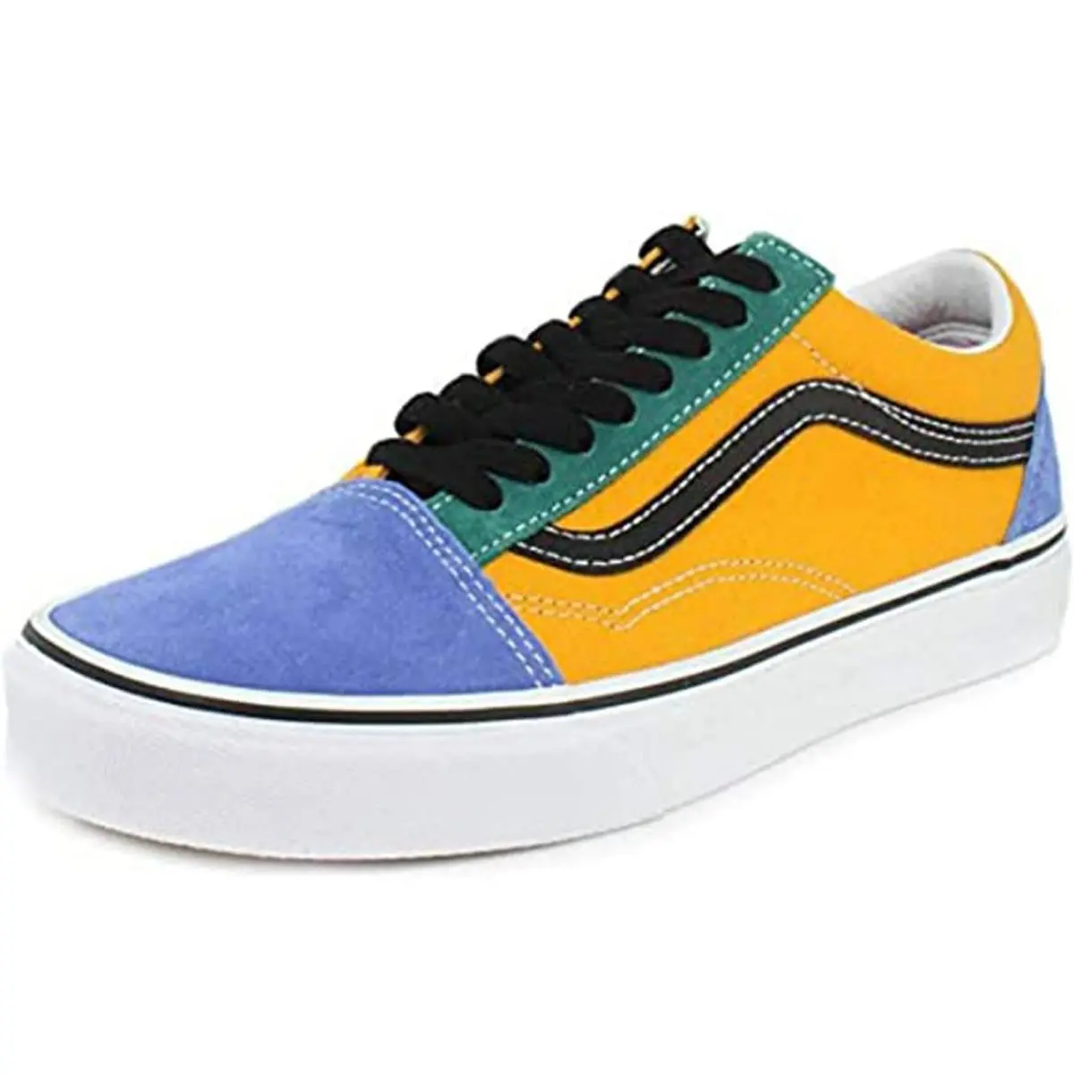 Vans Old Skool Unisex Adult Sneakers Cadmium Yellow/tidepool Gently