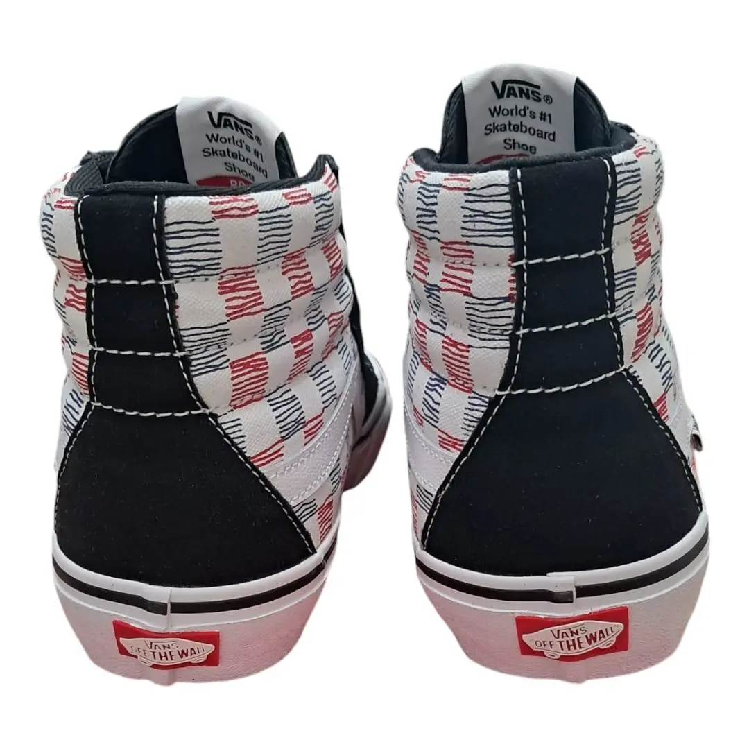 Vans shoes - VANS Sk8-Hi - VN0A45JD2MB - Black, White, Red and Blue 4