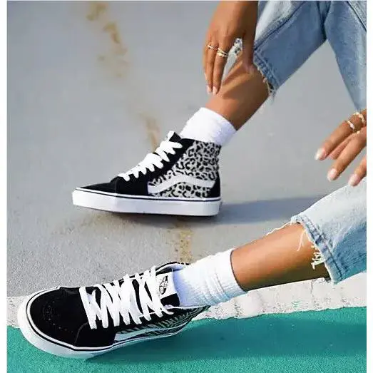 Vans shoes - Sk8 Hi - VN0A32QG9XB - Black, Beige 2