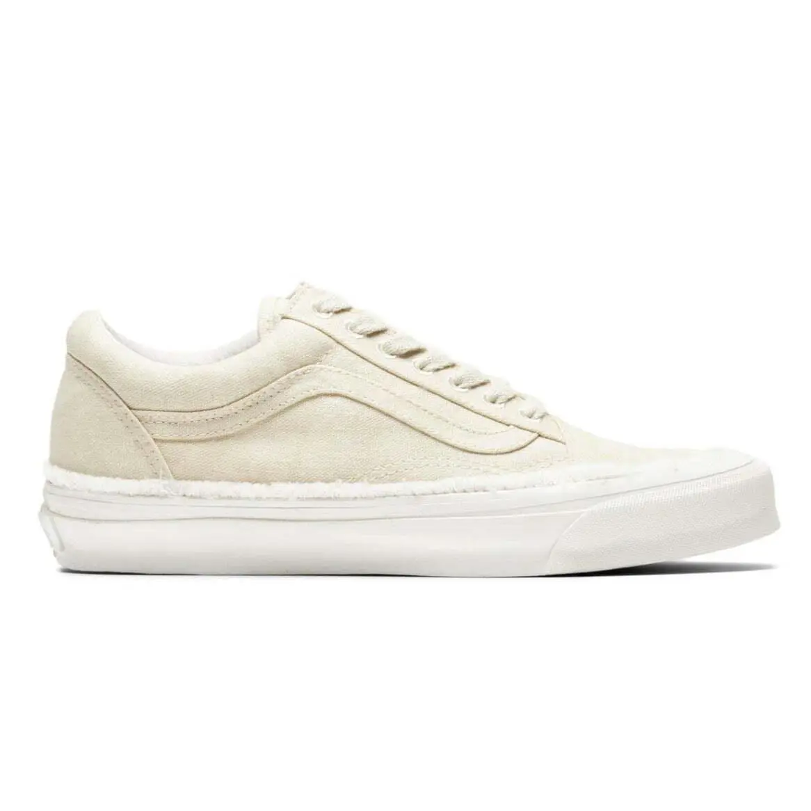 VN0A5FBE0VW Mens Vans OG Old Skool LX `raw Edge - Vintage White` - Vintage White/True White