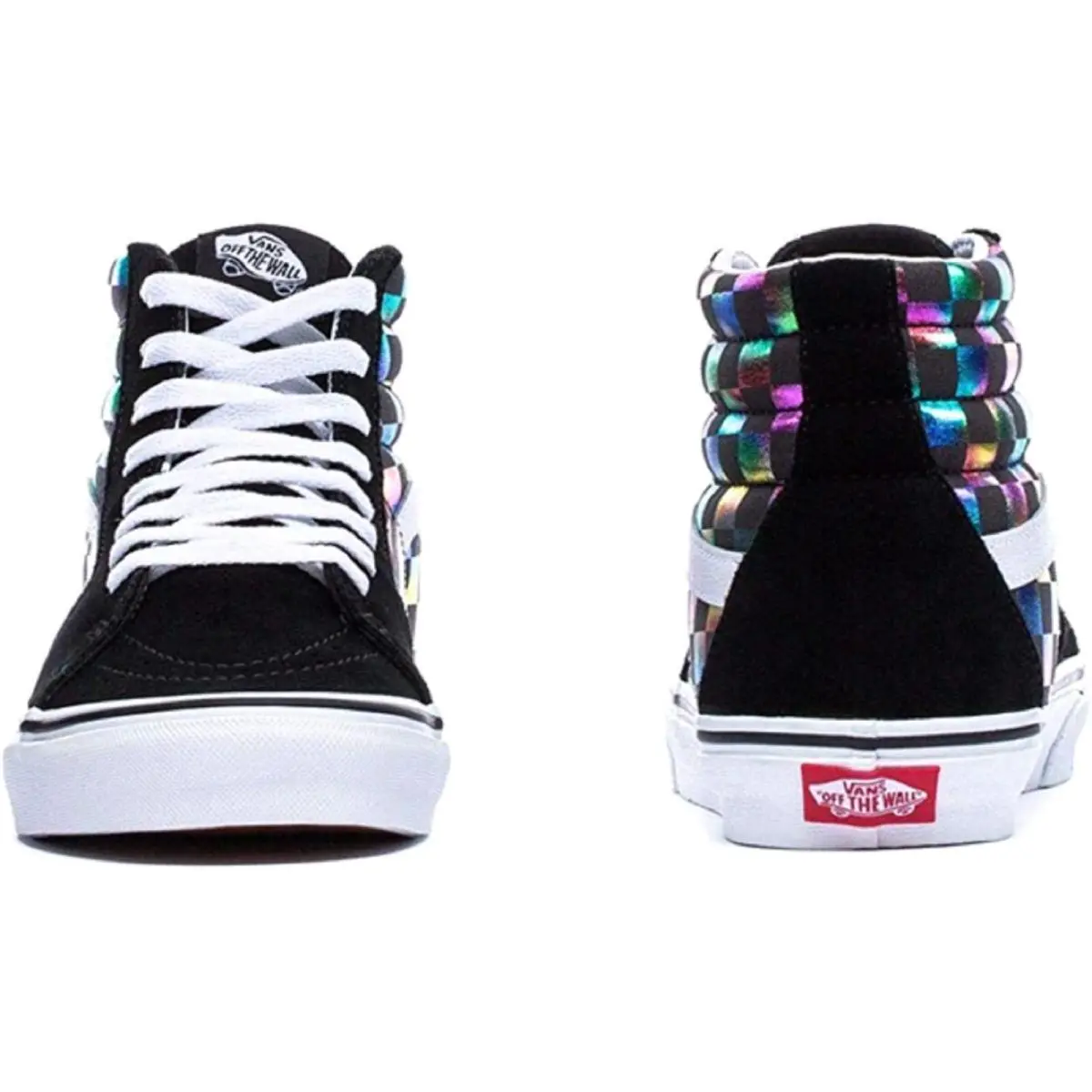 Vans shoes - VANS Sk8-Hi - (Iridescent Check) Black/True White 2