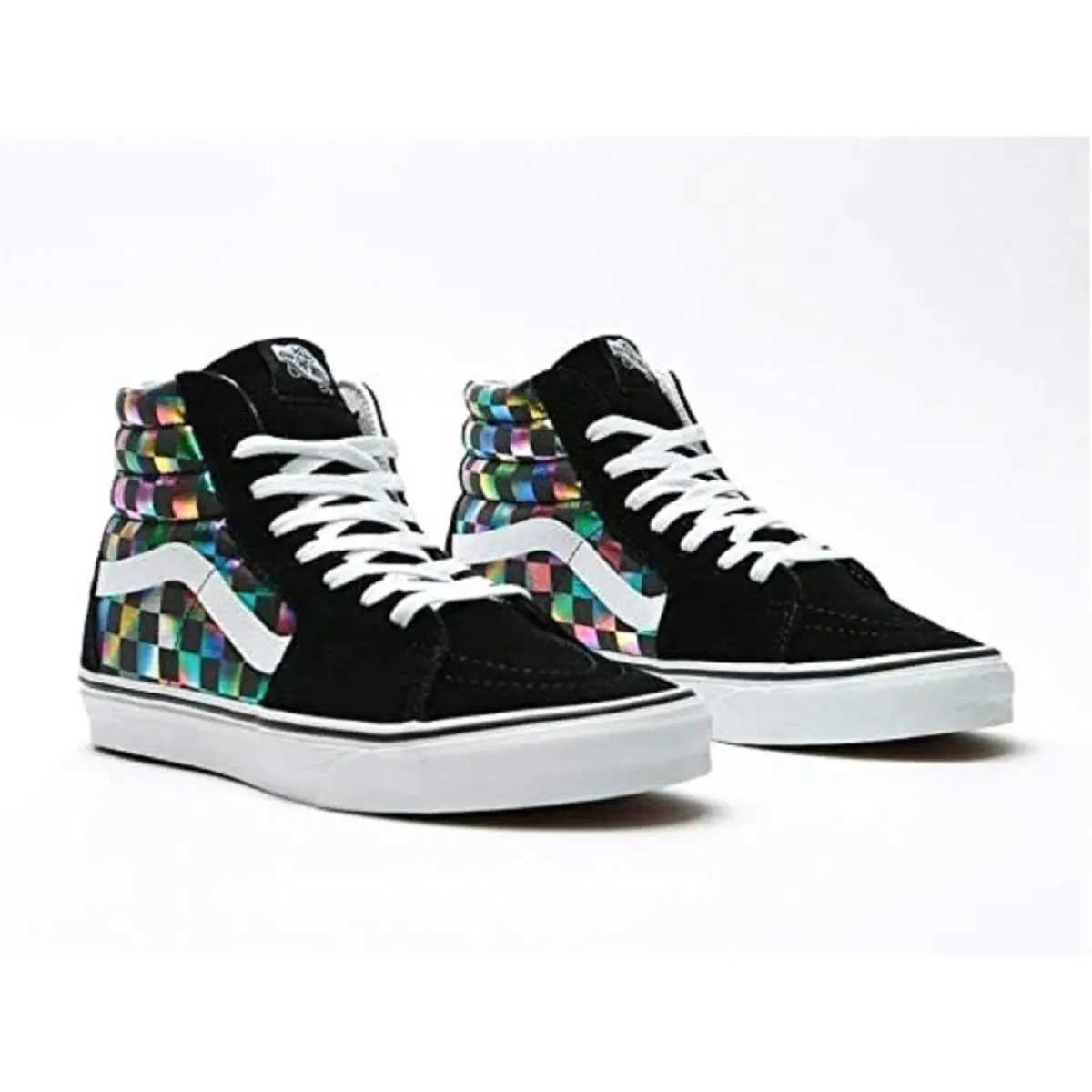 Vans shoes - VANS Sk8-Hi - (Iridescent Check) Black/True White 0