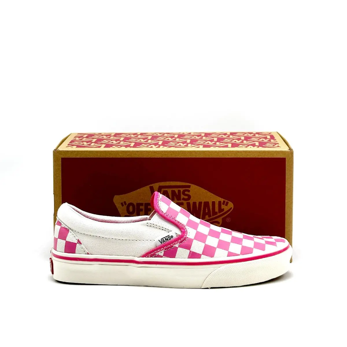 Unisex Vans Checkerboard Slip-on Pink/true White VN000BVZBJ1