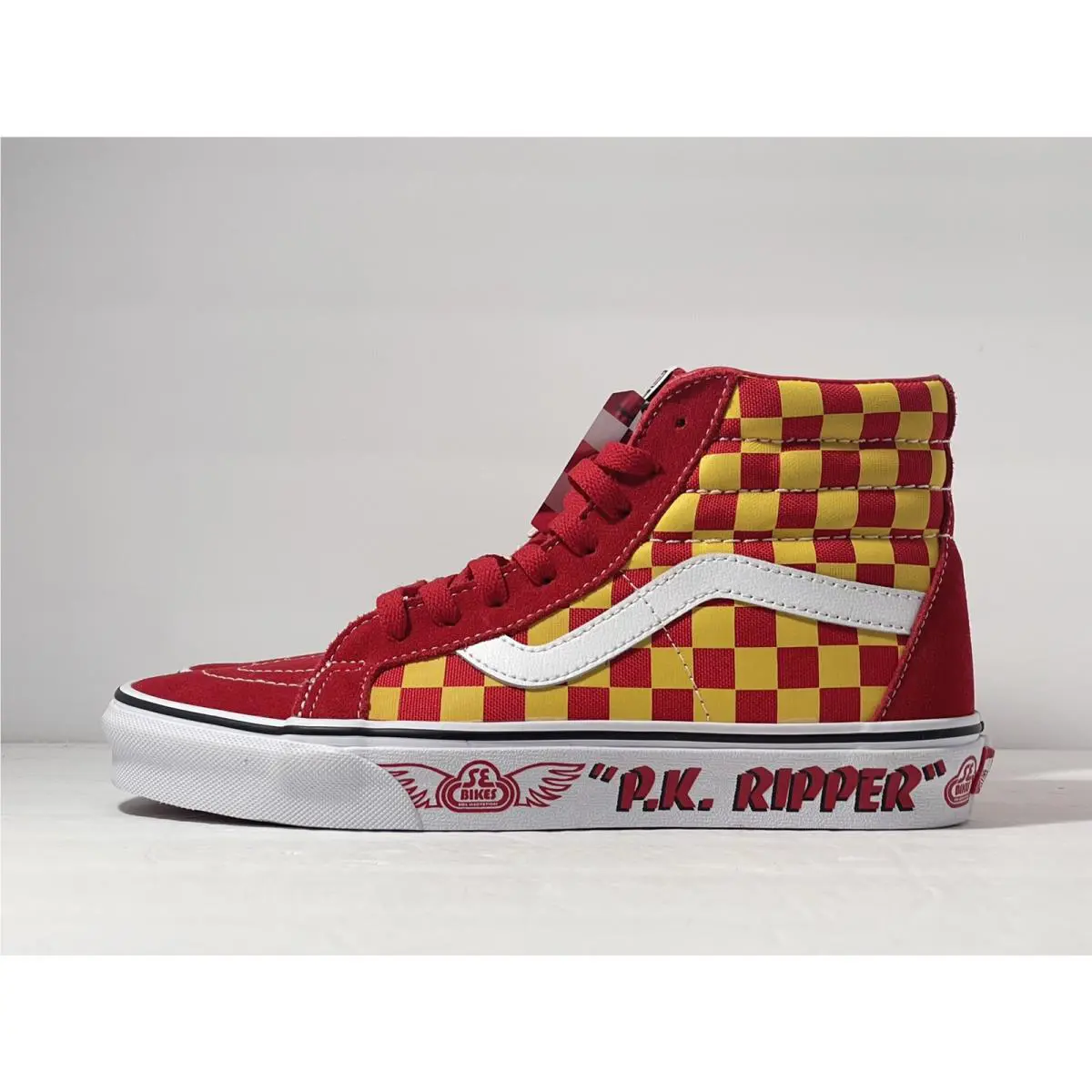 Vans shoes - VANS X SE BIKES SK8-Hi - VN0A4BV8A0F - Ripper/Red/Yellow/Reflective Check 2