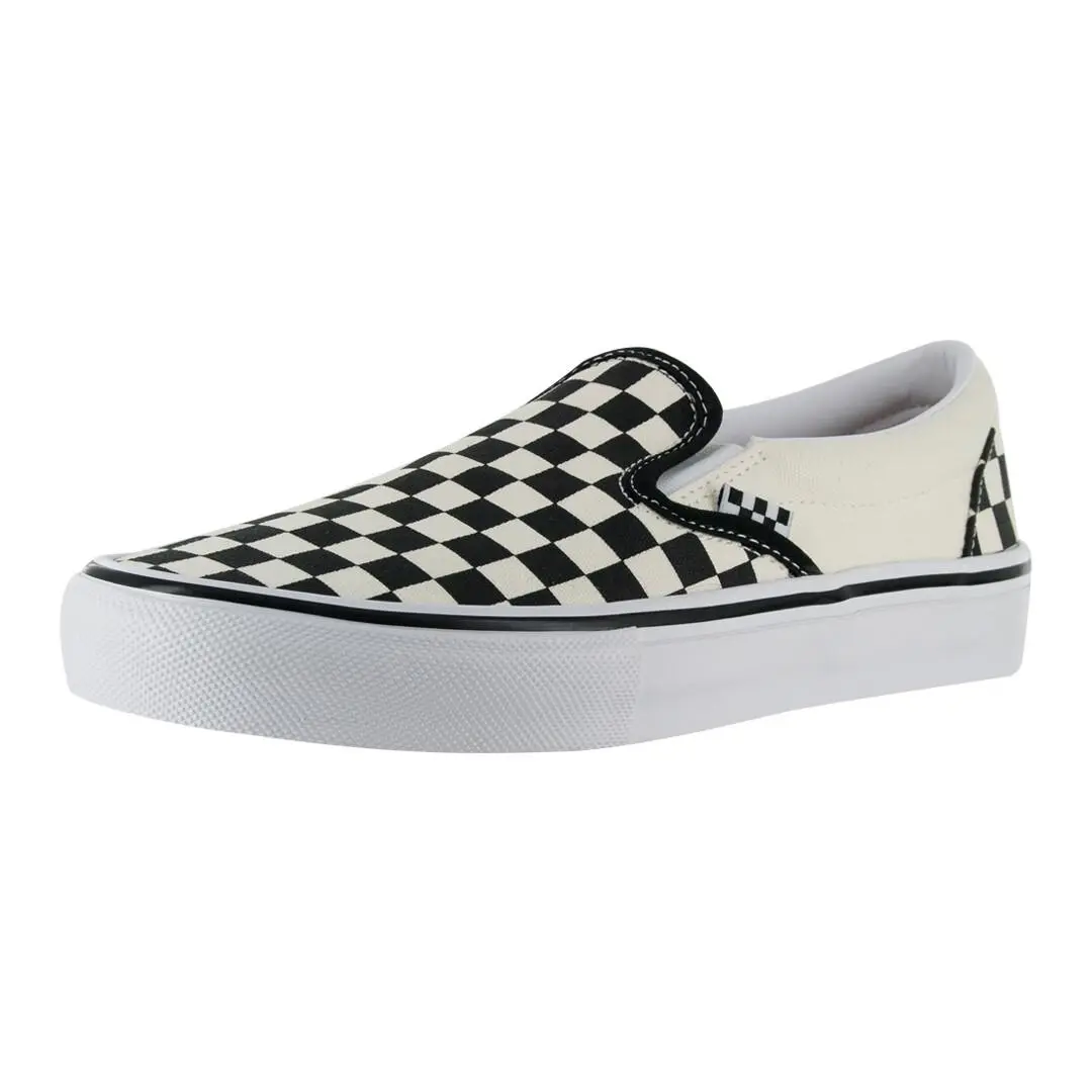 Vans Checkerboard Skate Slip-on Sneakers Black/off White Skating Shoes - Black/Off White