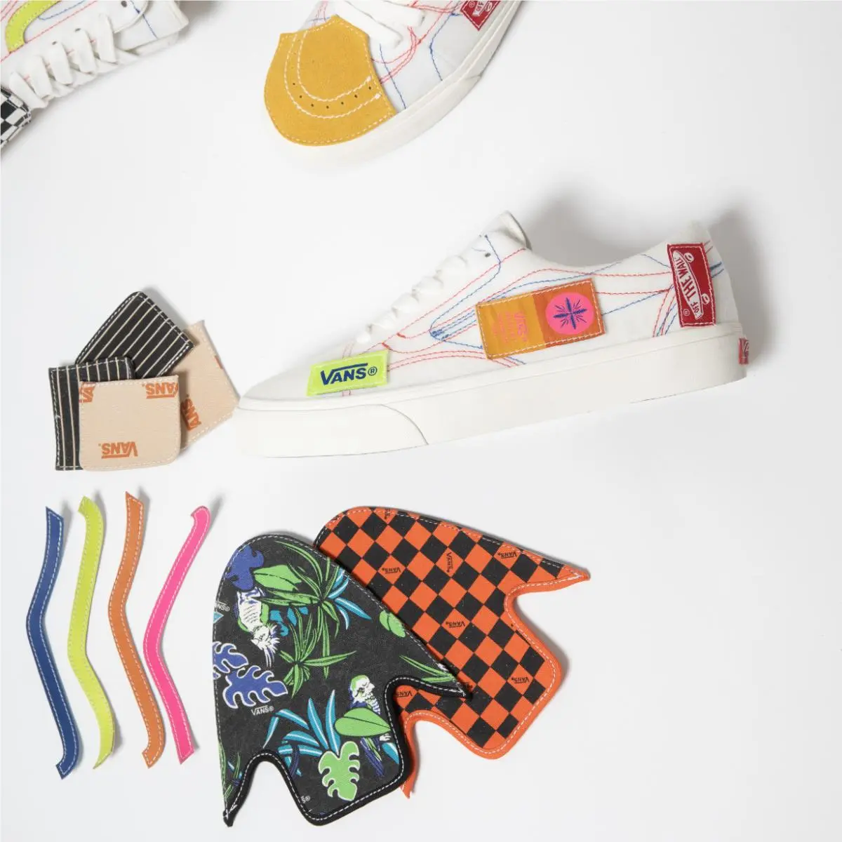 Vans shoes - VANS Sk8-Low - VN0A4UX617O - Marshmallow/Multi-Color 4