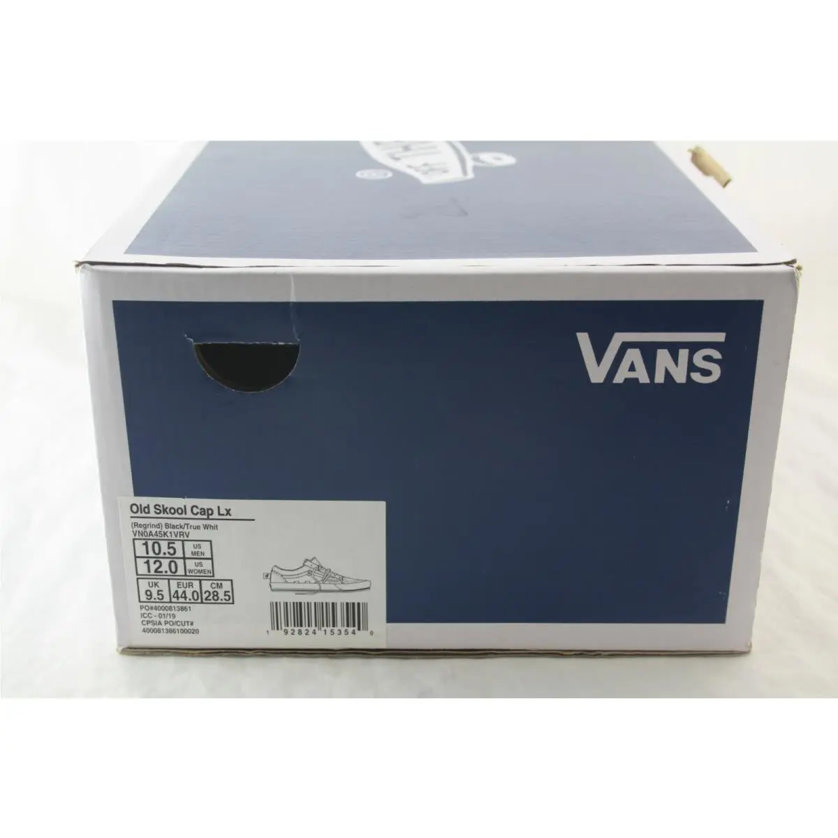 Vans shoes - Vans Old Skool Cap LX Regrind - VN0A45K1VRV - Black/true white 8